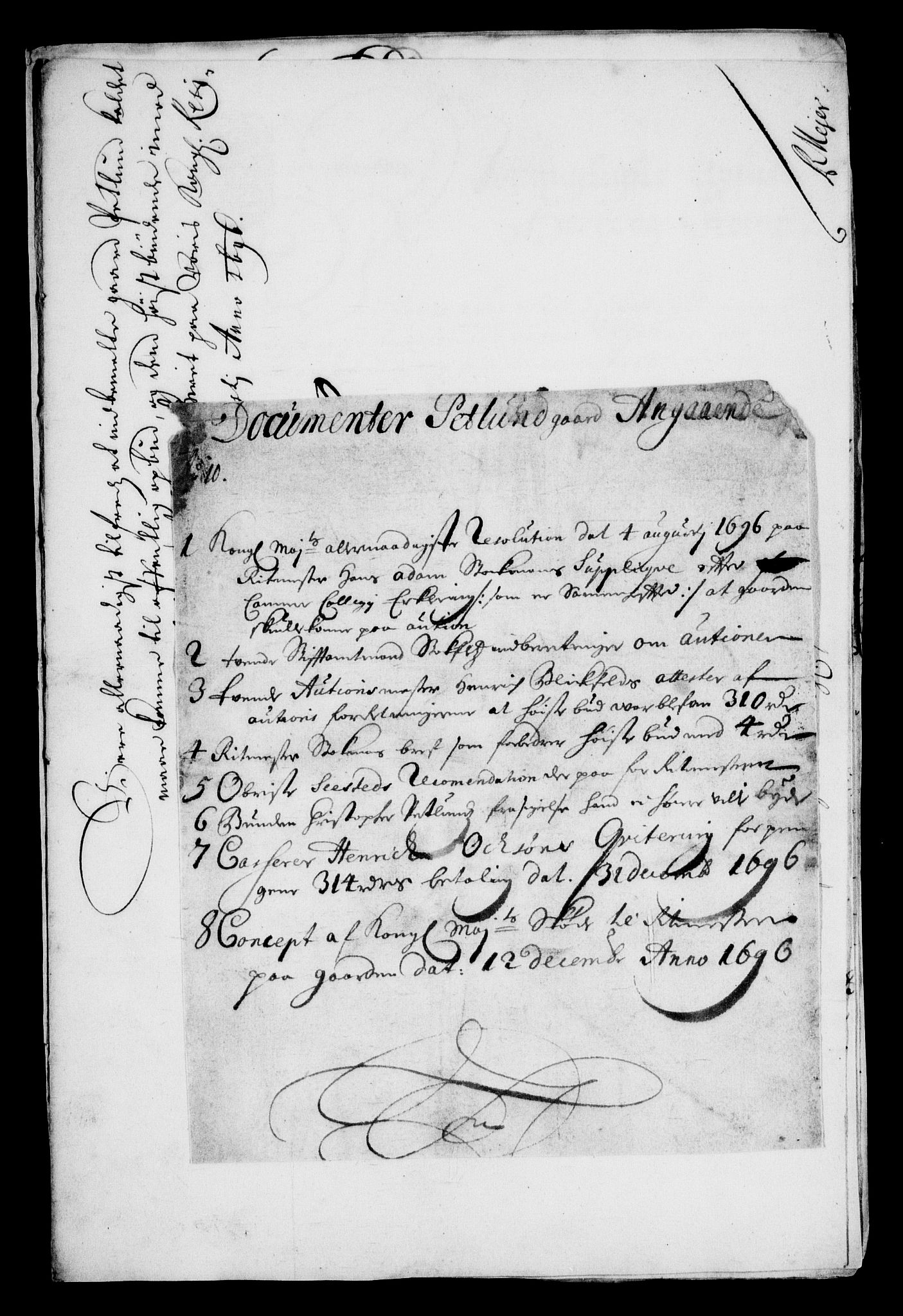 Rentekammeret inntil 1814, Realistisk ordnet avdeling, RA/EA-4070/On/L0013: [Jj 14]: Forskjellige dokumenter om krongodset i Norge, 1672-1722, p. 276