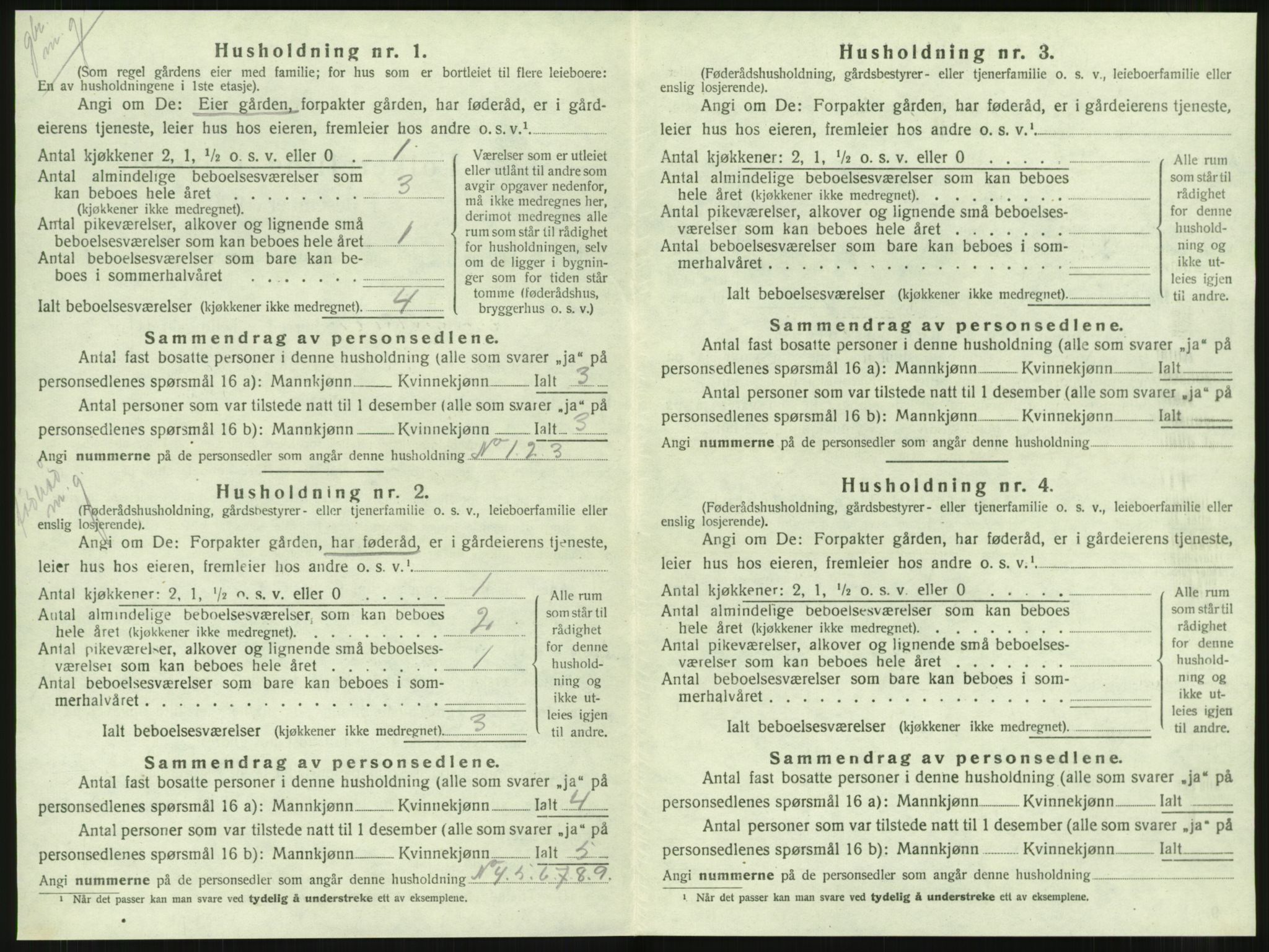 SAT, 1920 census for Høylandet, 1920, p. 447