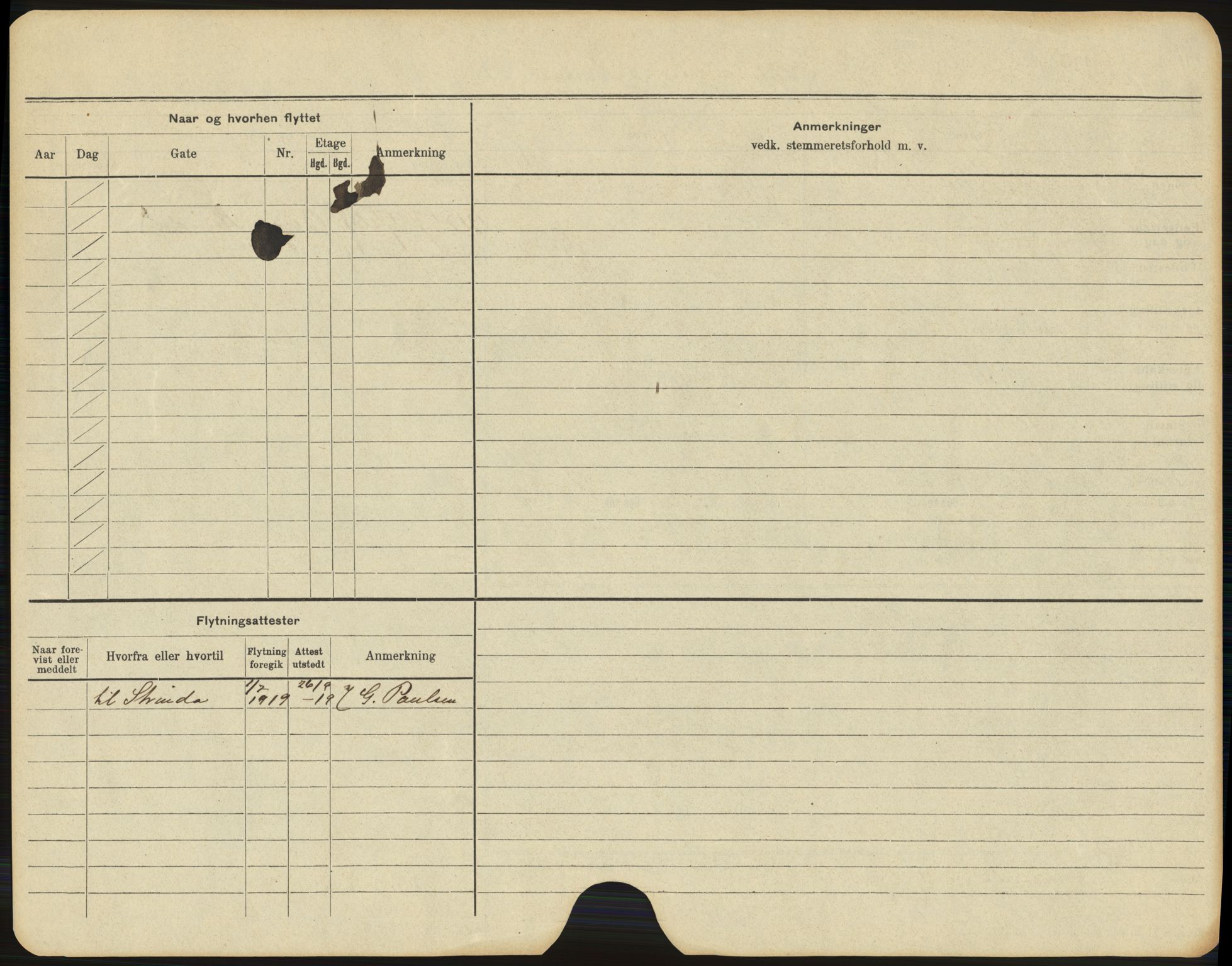 Trondheim folkeregister, AV/SAT-A-1608/1/F/Fb/L0007: Utflyttede P - Å
, 1919