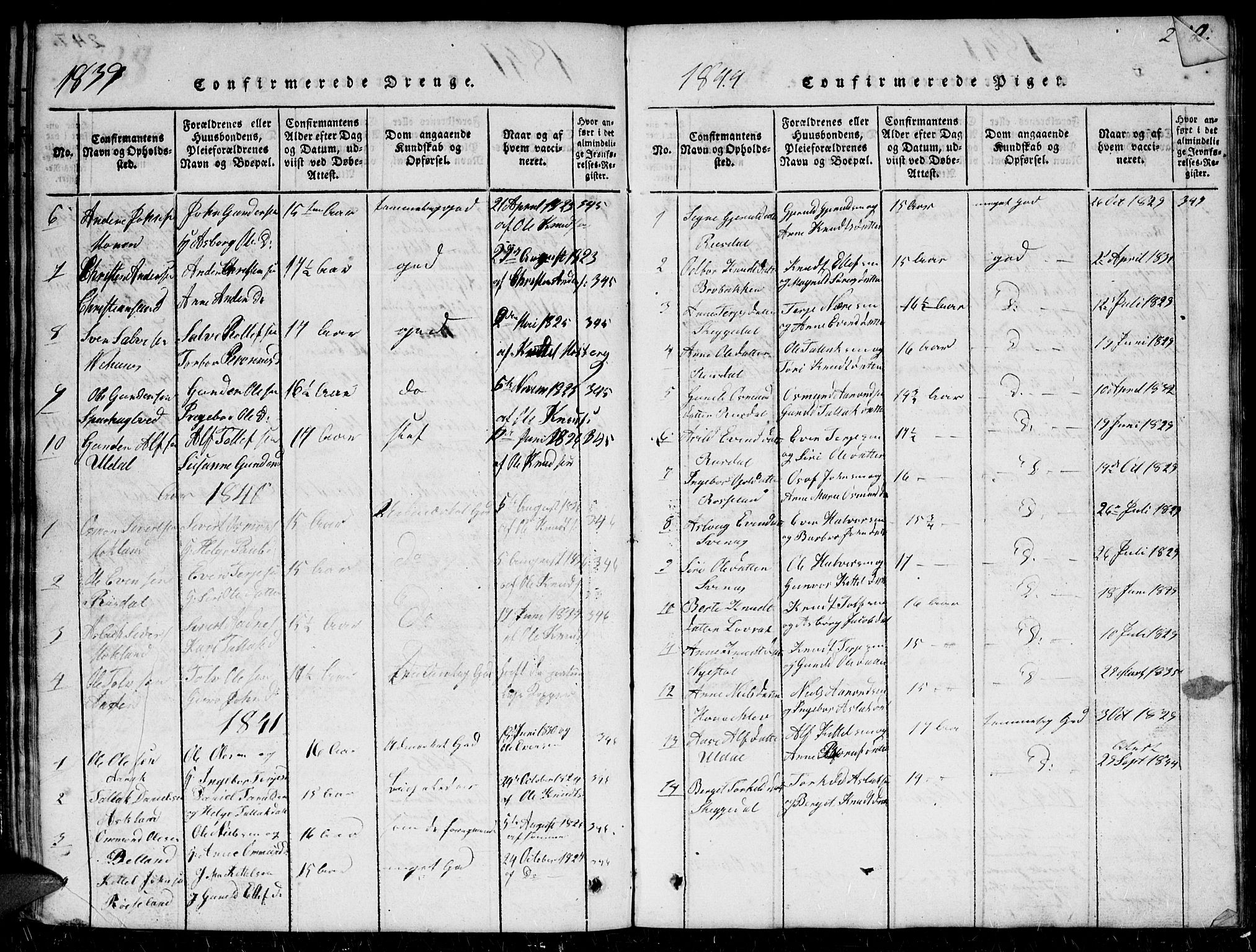 Herefoss sokneprestkontor, SAK/1111-0019/F/Fb/Fbc/L0001: Parish register (copy) no. B 1, 1816-1866, p. 248