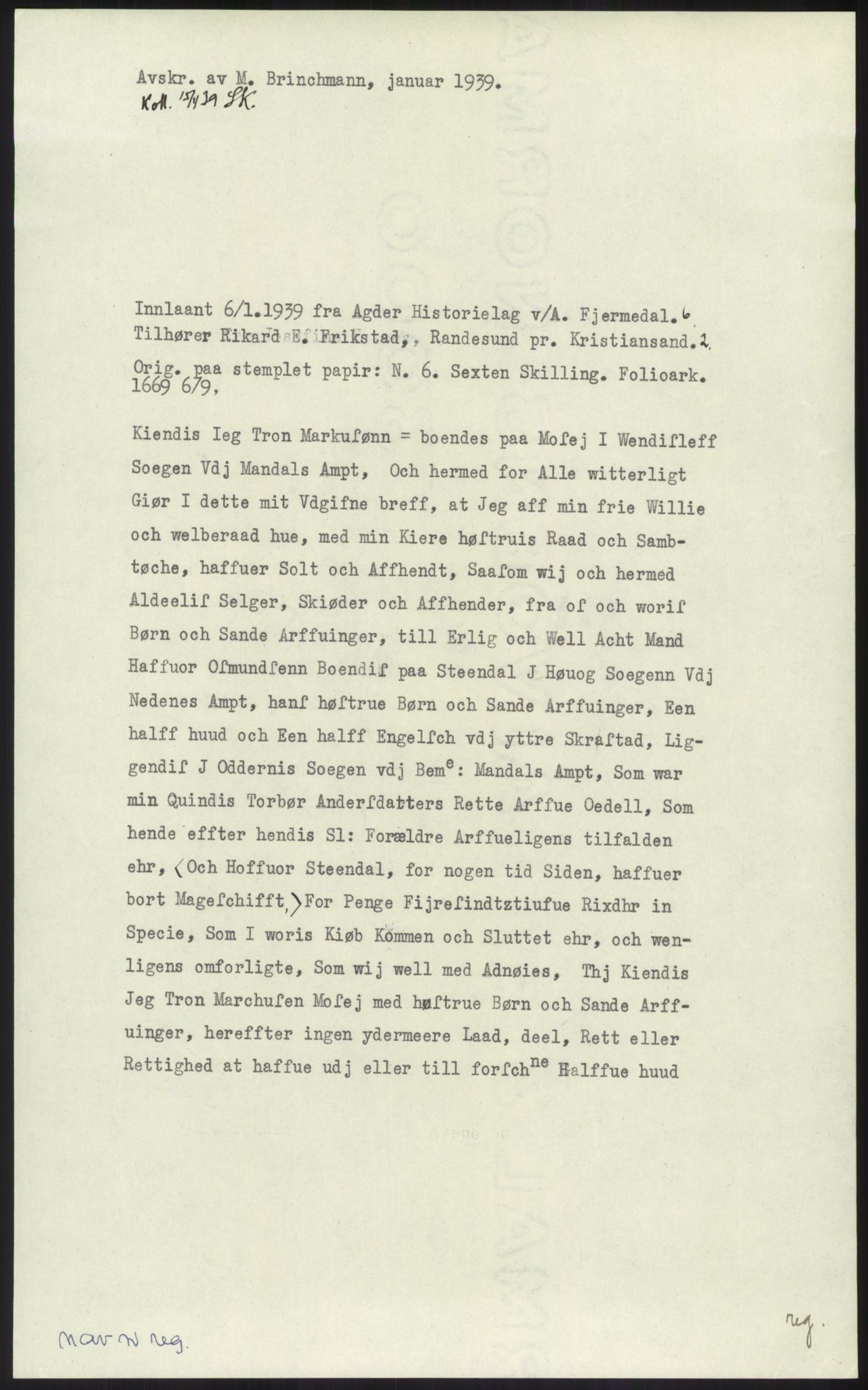 Samlinger til kildeutgivelse, Diplomavskriftsamlingen, AV/RA-EA-4053/H/Ha, p. 1215