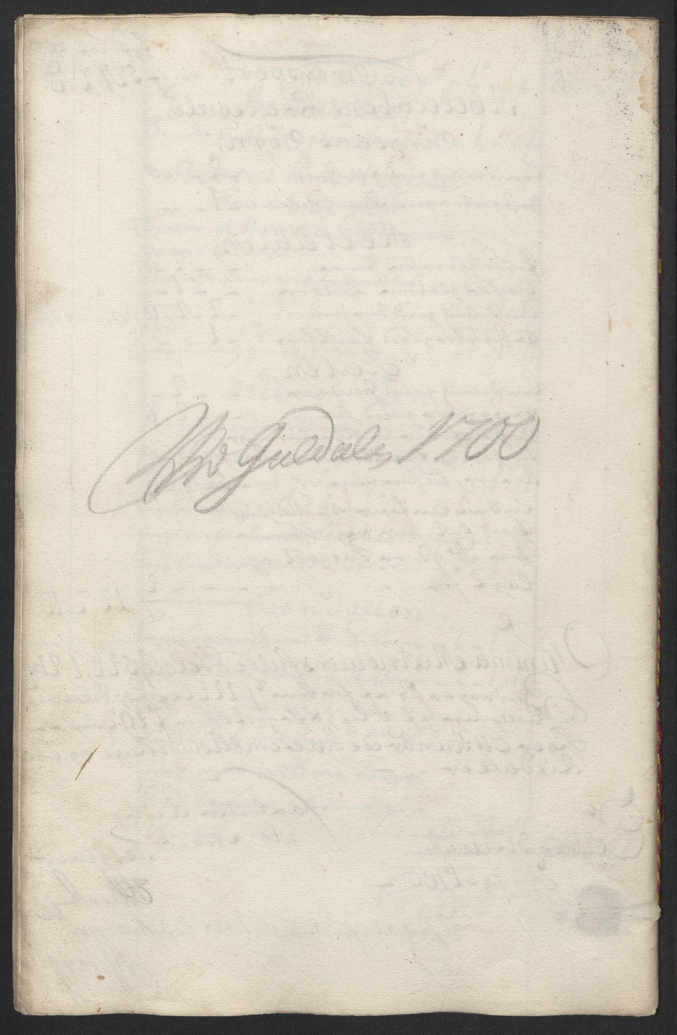 Rentekammeret inntil 1814, Reviderte regnskaper, Fogderegnskap, AV/RA-EA-4092/R60/L3950: Fogderegnskap Orkdal og Gauldal, 1700, p. 314