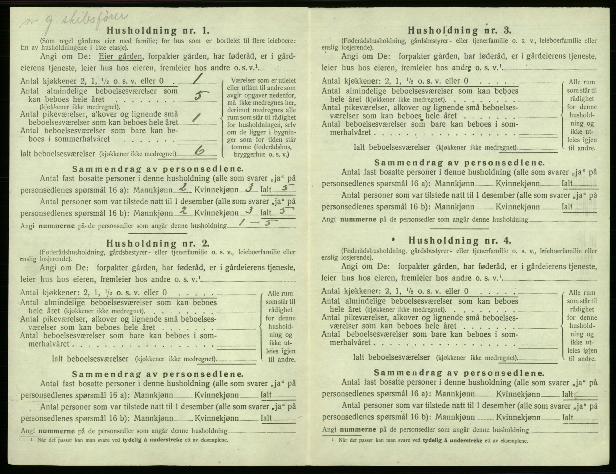 SAB, 1920 census for Fana, 1920, p. 1990