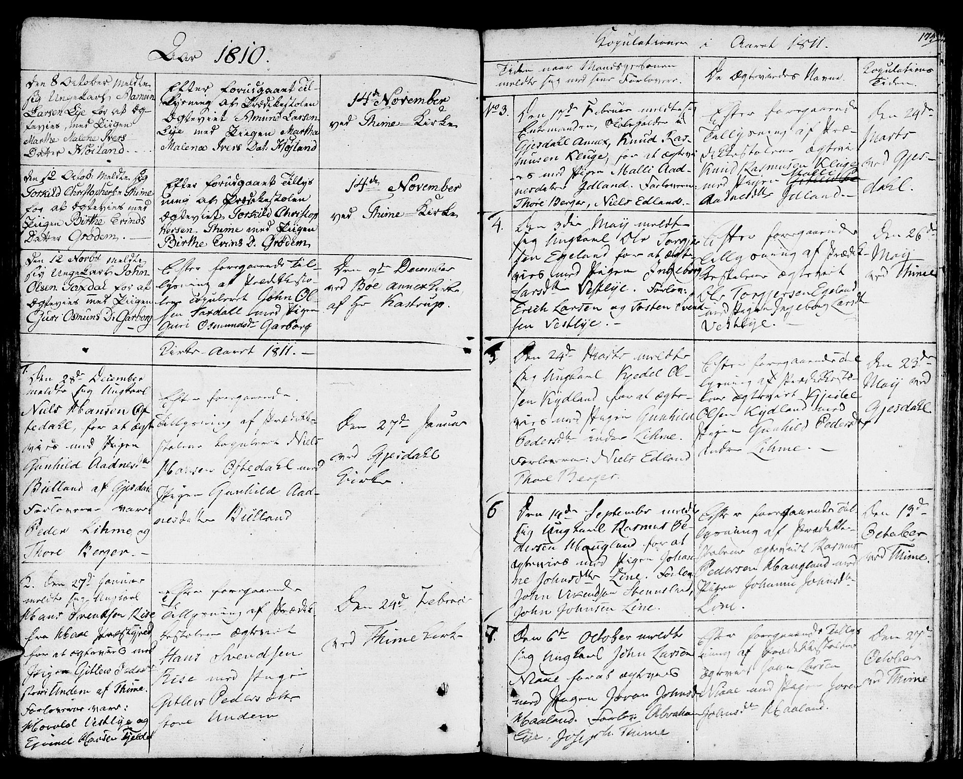 Lye sokneprestkontor, SAST/A-101794/001/30BA/L0002: Parish register (official) no. A 2, 1799-1817, p. 174