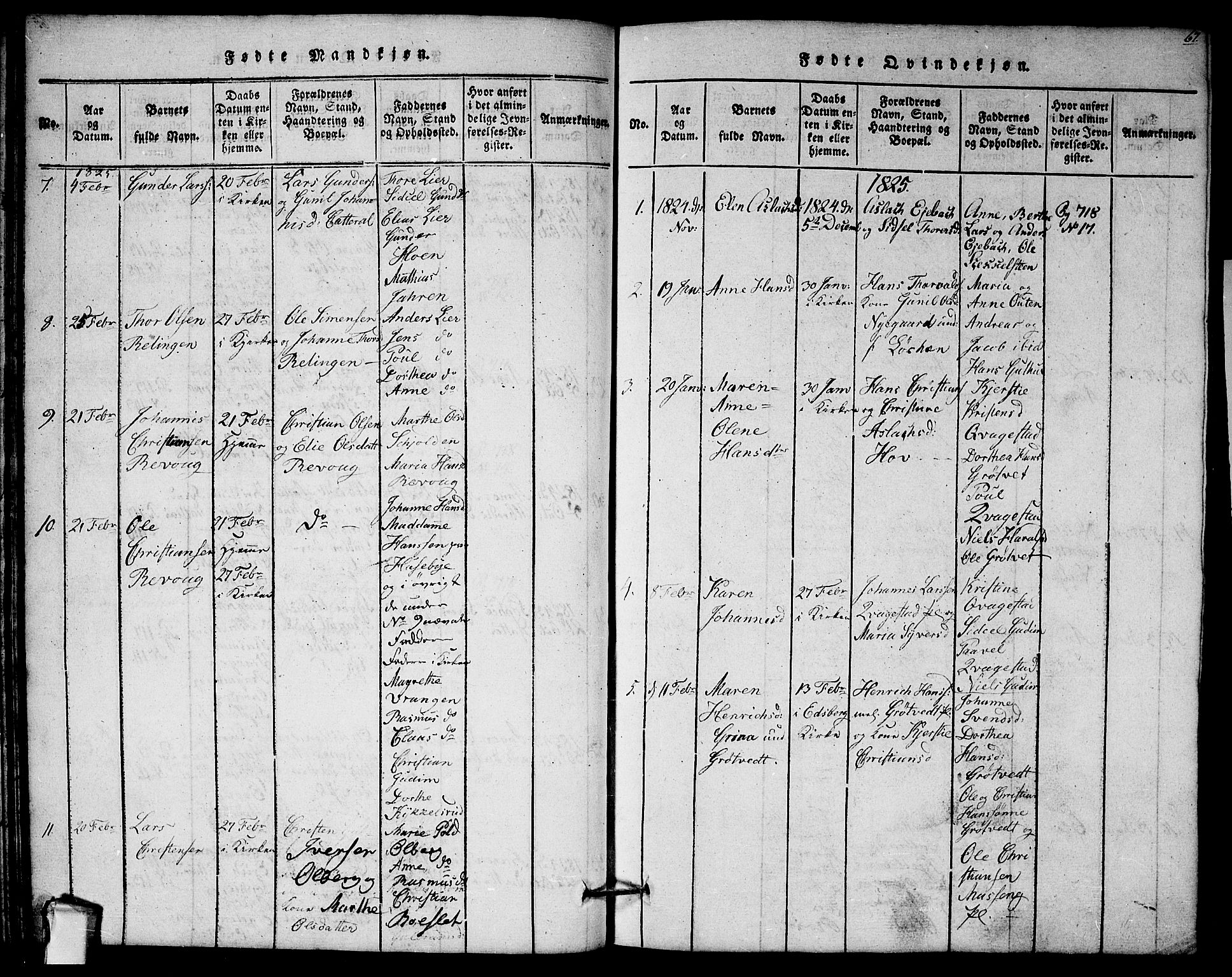 Askim prestekontor Kirkebøker, AV/SAO-A-10900/G/Ga/L0001: Parish register (copy) no. 1, 1817-1846, p. 66-67