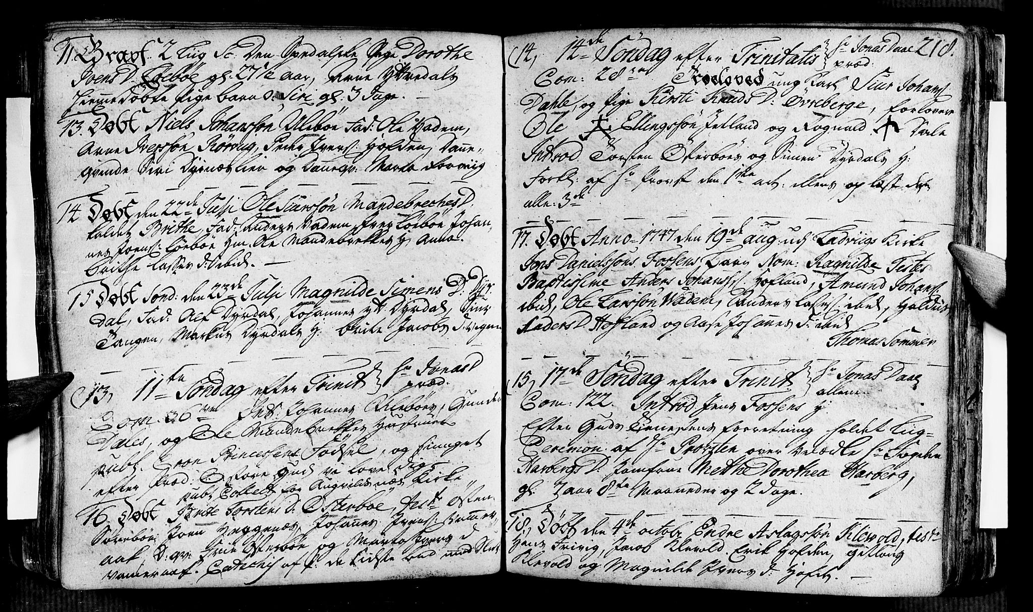 Vik sokneprestembete, AV/SAB-A-81501/H/Haa/Haaa/L0002: Parish register (official) no. A 2 / 3, 1740-1755, p. 218