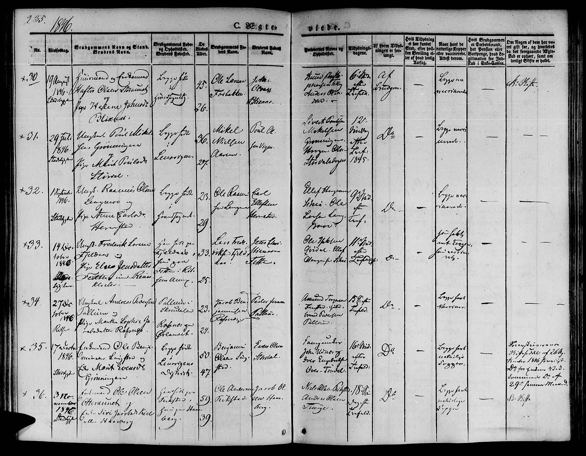 Ministerialprotokoller, klokkerbøker og fødselsregistre - Sør-Trøndelag, SAT/A-1456/646/L0610: Parish register (official) no. 646A08, 1837-1847, p. 235
