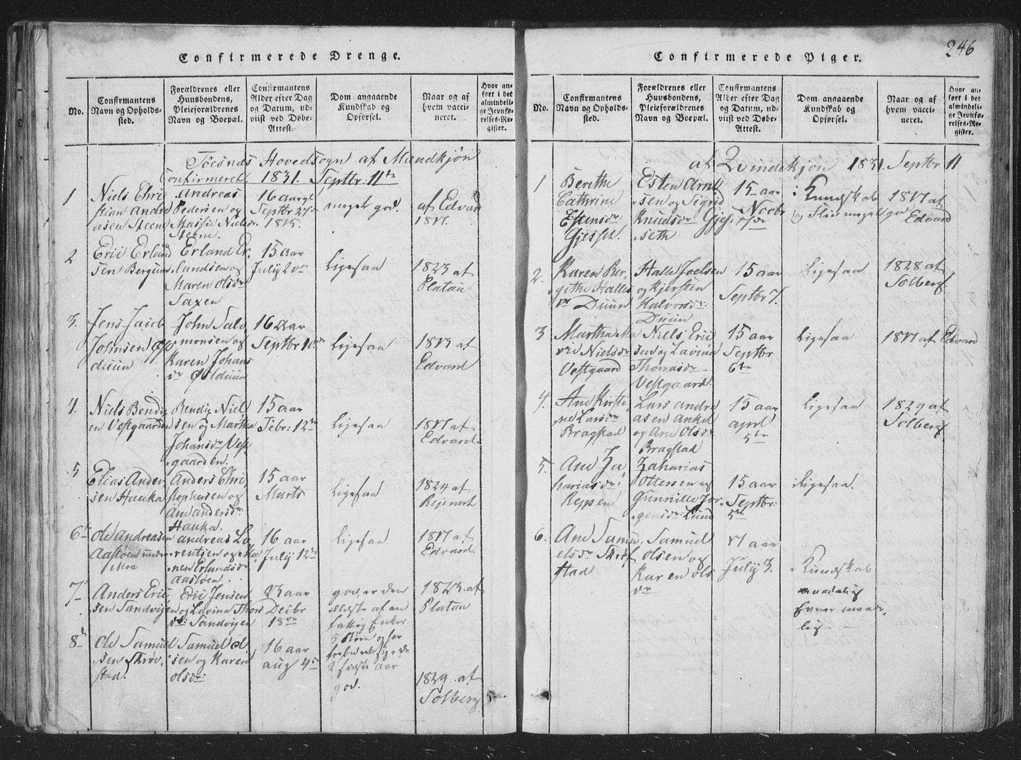 Ministerialprotokoller, klokkerbøker og fødselsregistre - Nord-Trøndelag, SAT/A-1458/773/L0613: Parish register (official) no. 773A04, 1815-1845, p. 246