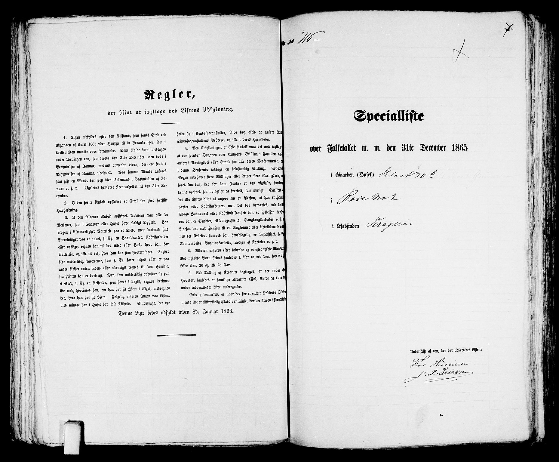 RA, 1865 census for Kragerø/Kragerø, 1865, p. 241