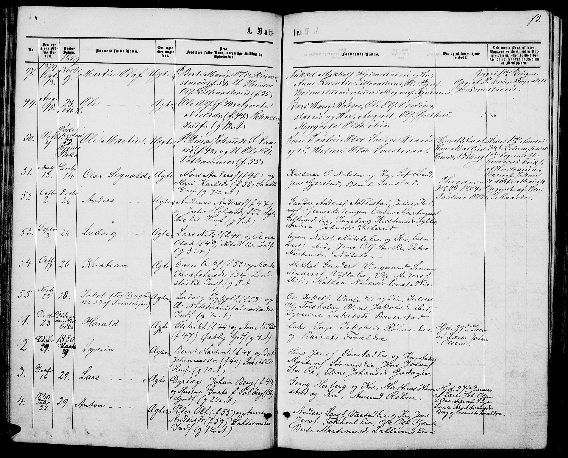 Stange prestekontor, SAH/PREST-002/L/L0006: Parish register (copy) no. 6, 1864-1882, p. 73