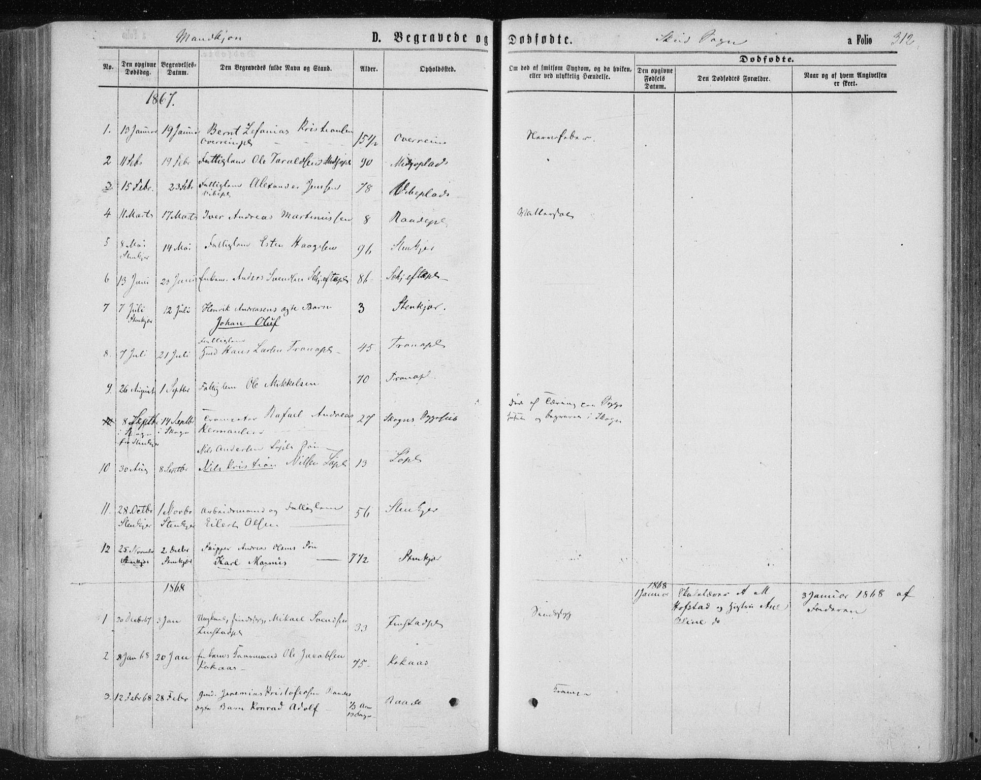 Ministerialprotokoller, klokkerbøker og fødselsregistre - Nord-Trøndelag, AV/SAT-A-1458/735/L0345: Parish register (official) no. 735A08 /2, 1863-1872, p. 312