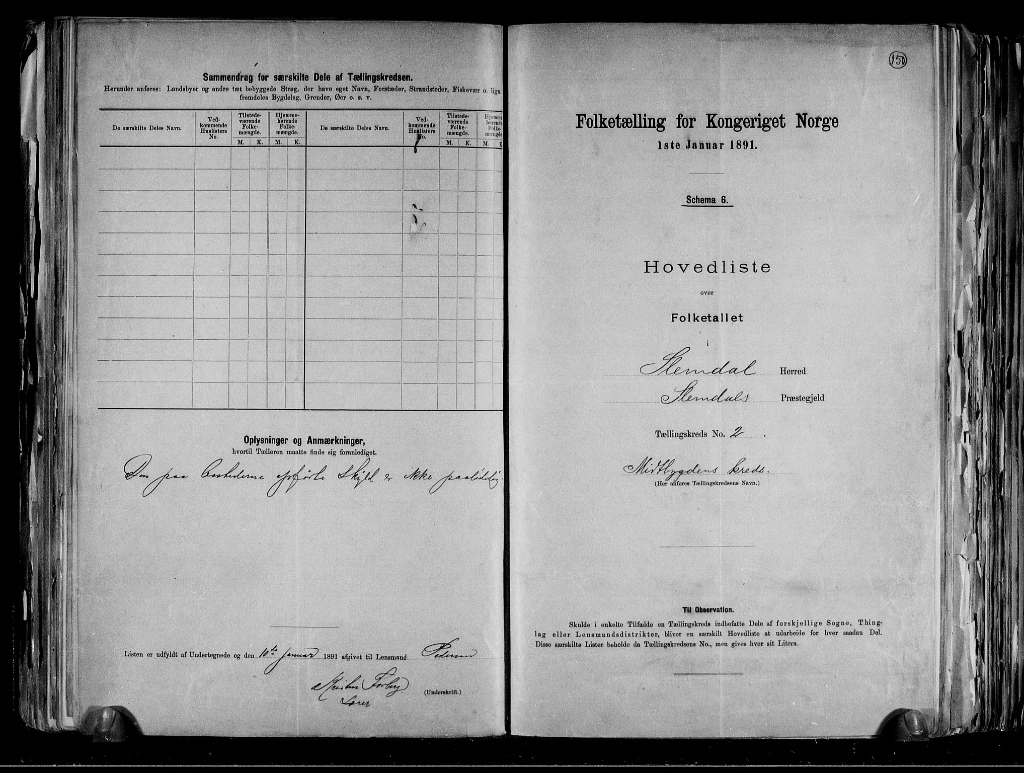 RA, 1891 census for 0811 Slemdal, 1891, p. 7