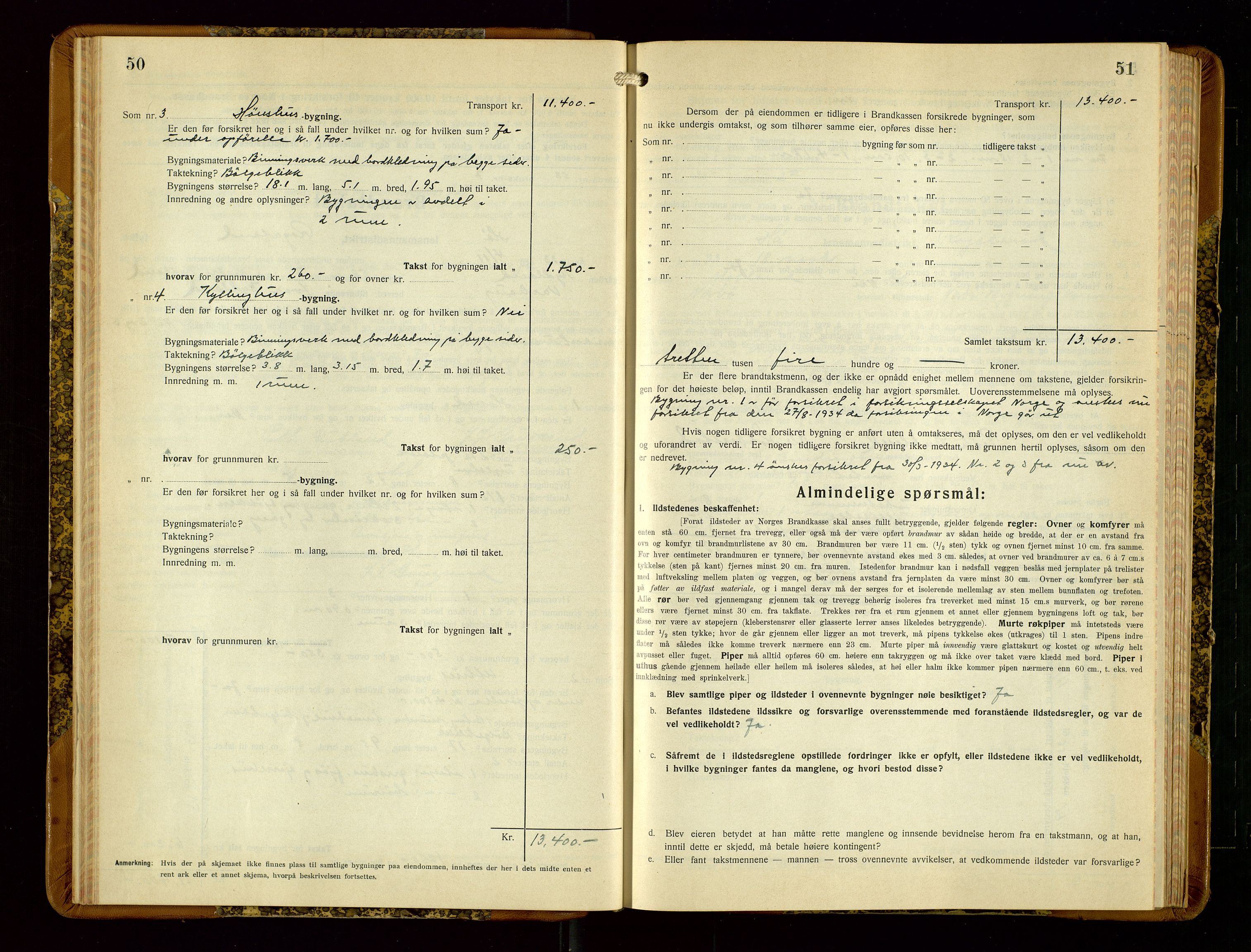 Hå lensmannskontor, AV/SAST-A-100456/Goa/L0006: Takstprotokoll (skjema), 1932-1938, p. 50-51