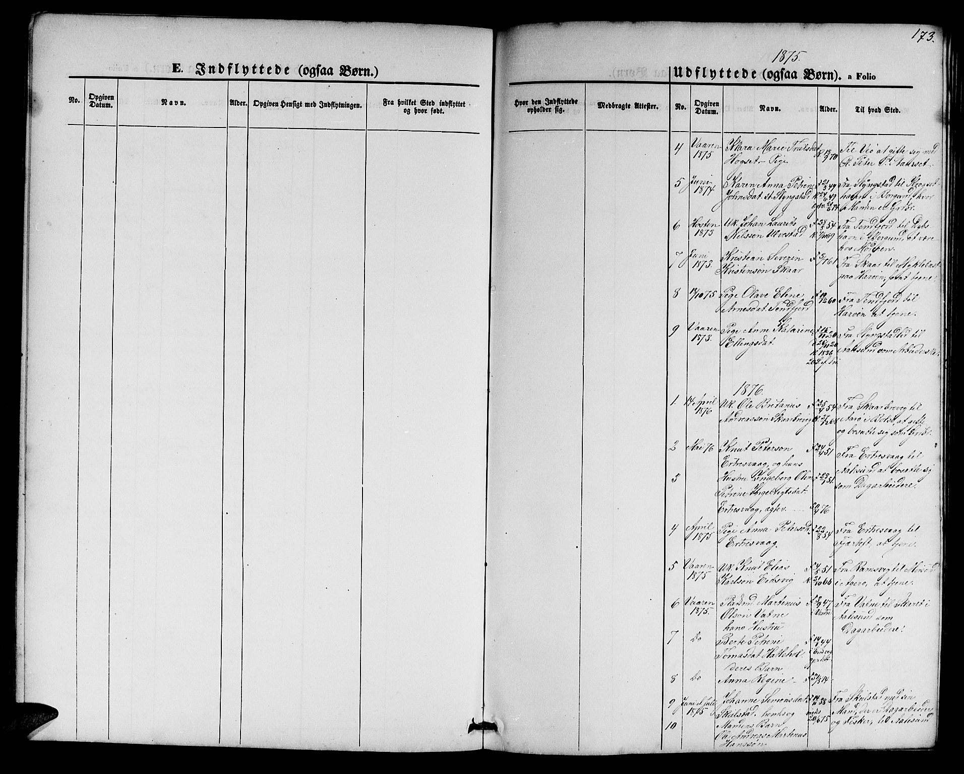 Ministerialprotokoller, klokkerbøker og fødselsregistre - Møre og Romsdal, AV/SAT-A-1454/525/L0375: Parish register (copy) no. 525C01, 1865-1879, p. 173