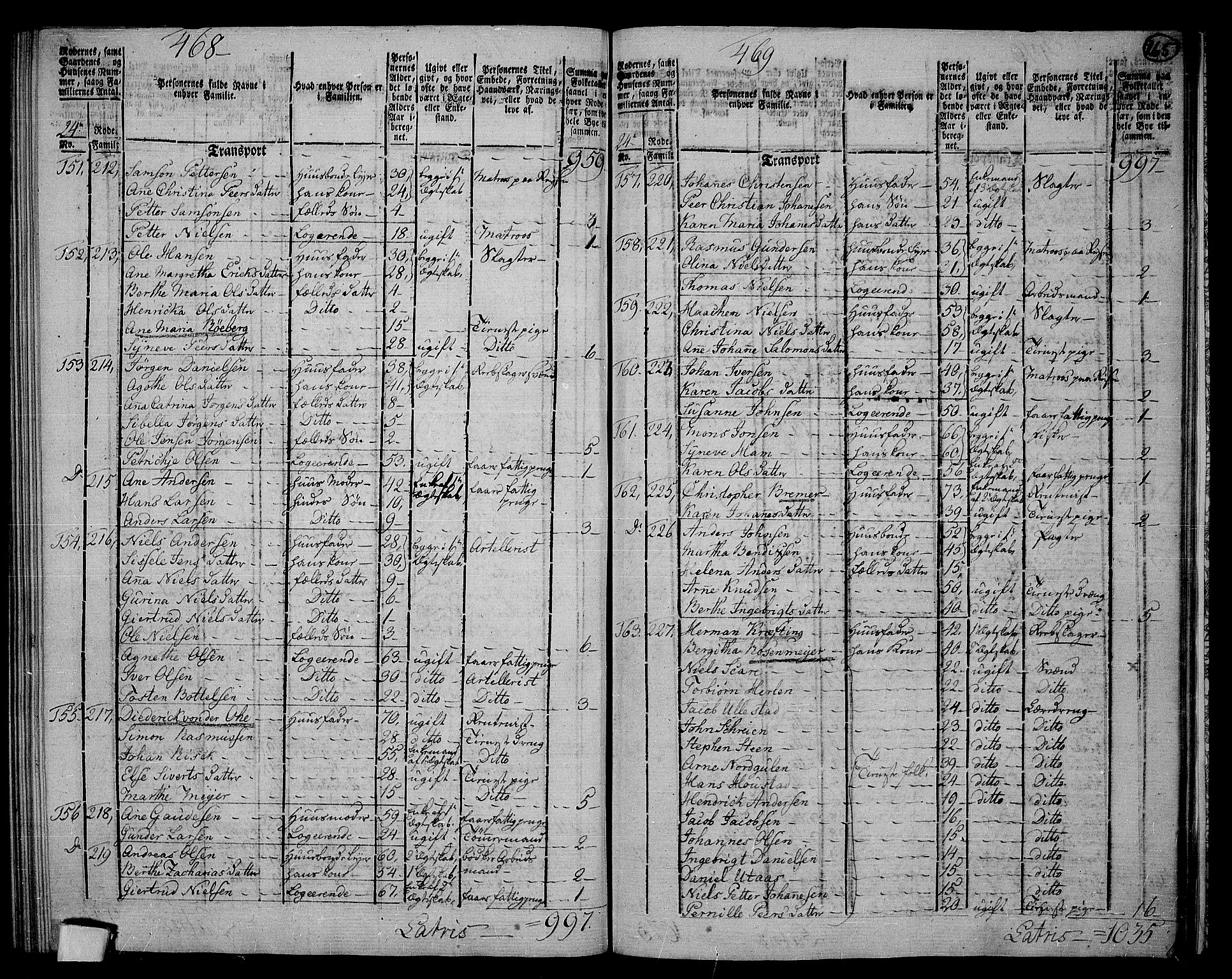 RA, 1801 census for 1301 Bergen, 1801, p. 264b-265a