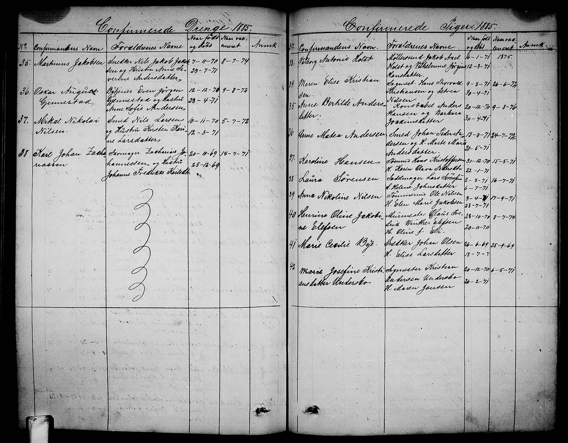 Larvik kirkebøker, AV/SAKO-A-352/G/Ga/L0004: Parish register (copy) no. I 4, 1871-1888, p. 304