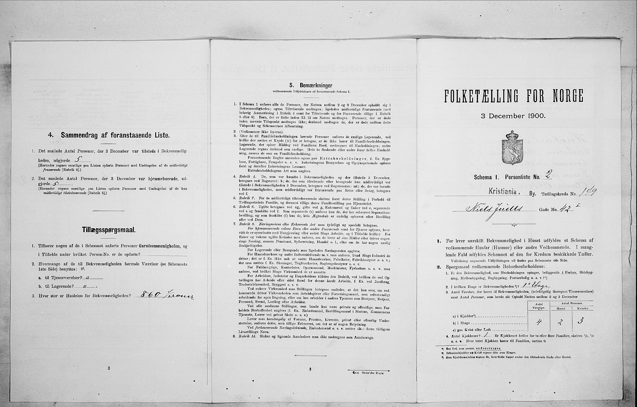 SAO, 1900 census for Kristiania, 1900, p. 64126