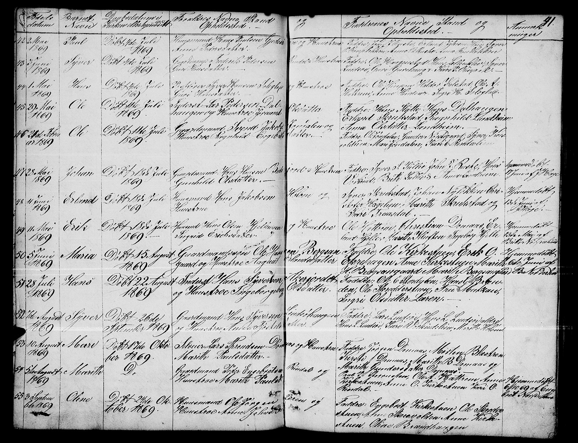 Dovre prestekontor, SAH/PREST-066/H/Ha/Hab/L0001: Parish register (copy) no. 1, 1862-1880, p. 41