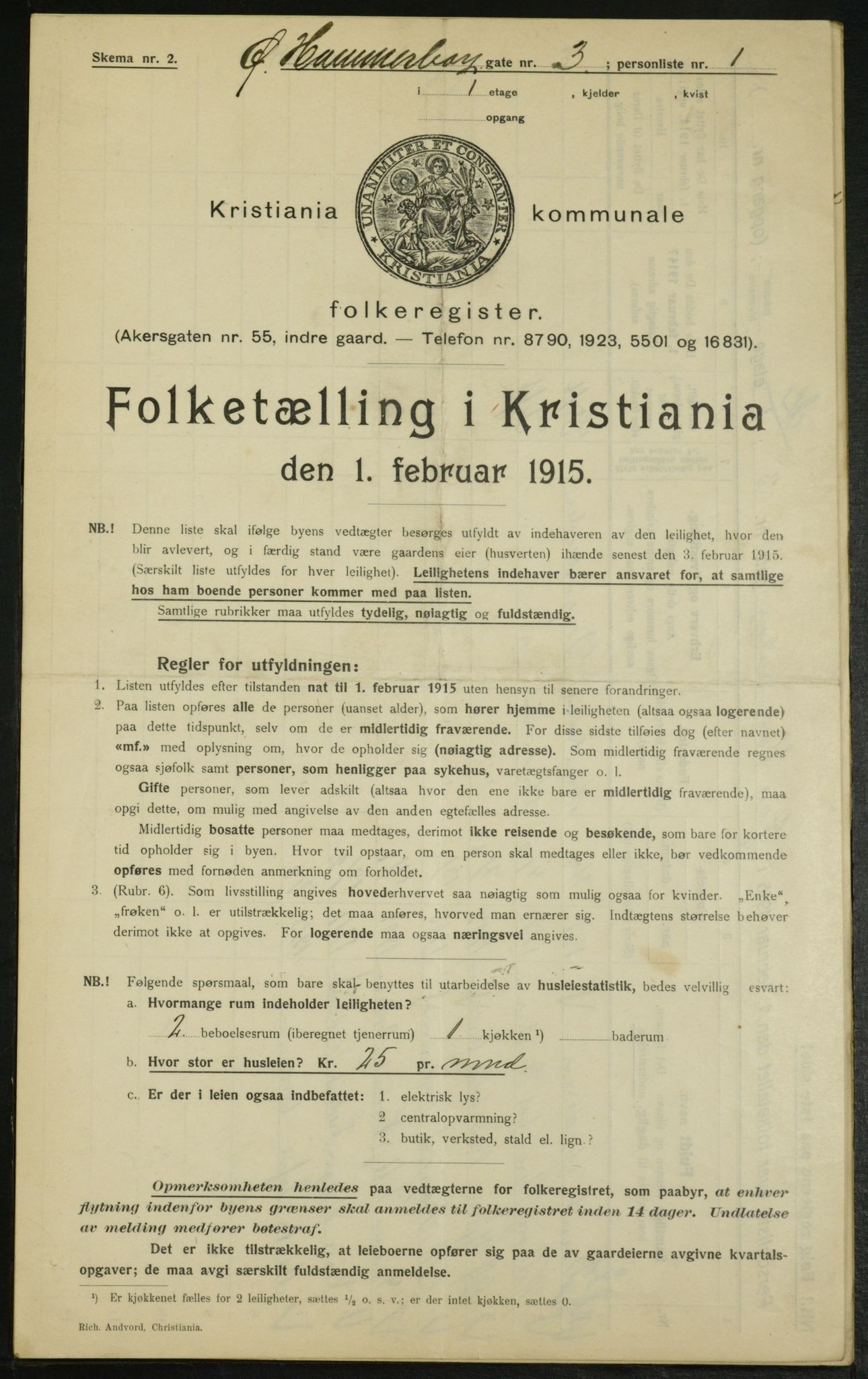 OBA, Municipal Census 1915 for Kristiania, 1915, p. 130471