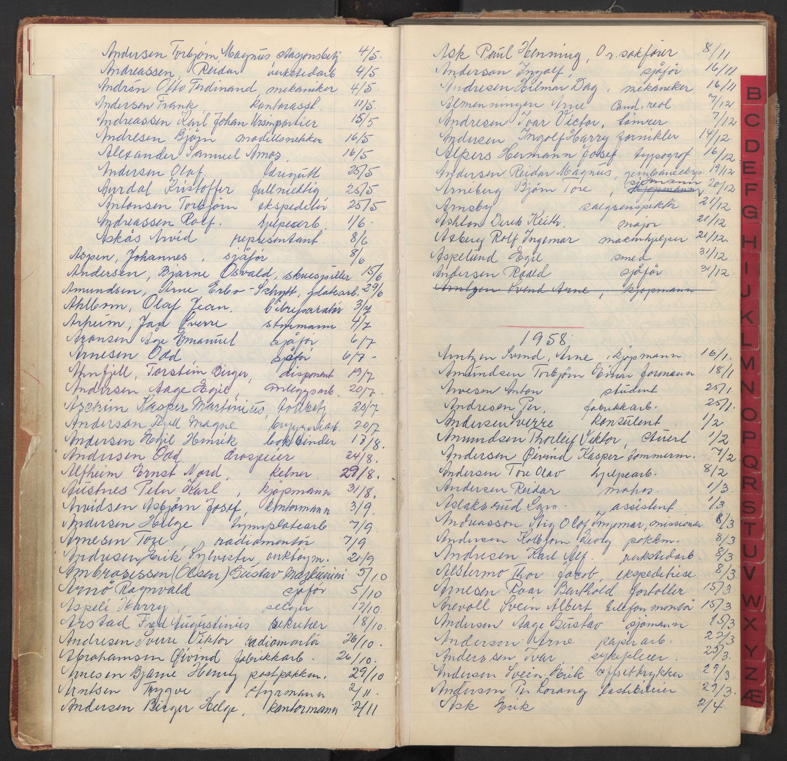 Oslo byfogd avd. I, AV/SAO-A-10220/L/La/L0009: Vigselsregister, 1955-1958, p. 11