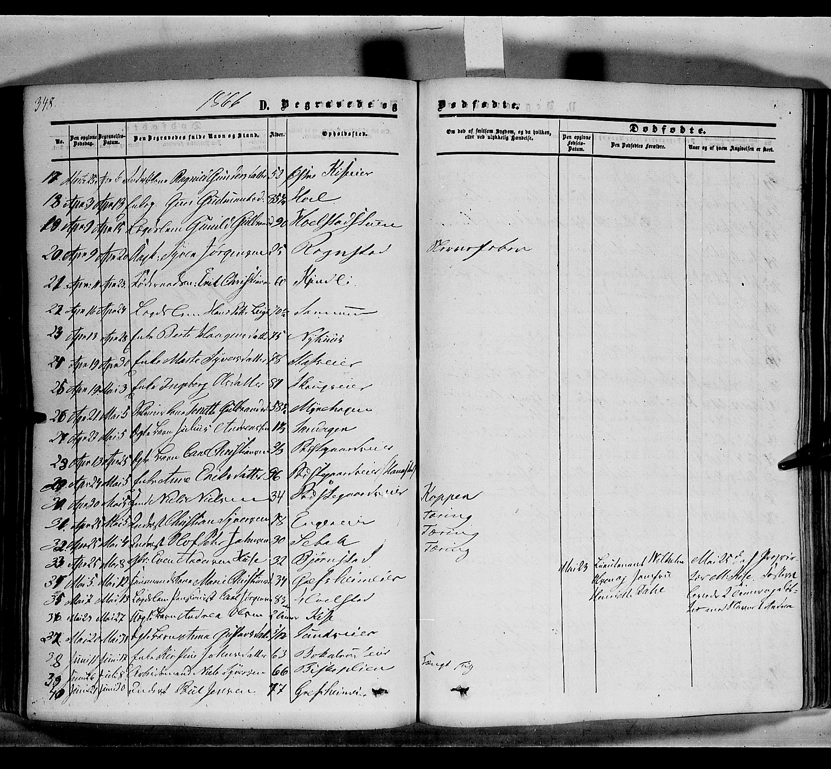 Nes prestekontor, Hedmark, SAH/PREST-020/K/Ka/L0004: Parish register (official) no. 4, 1852-1886, p. 348