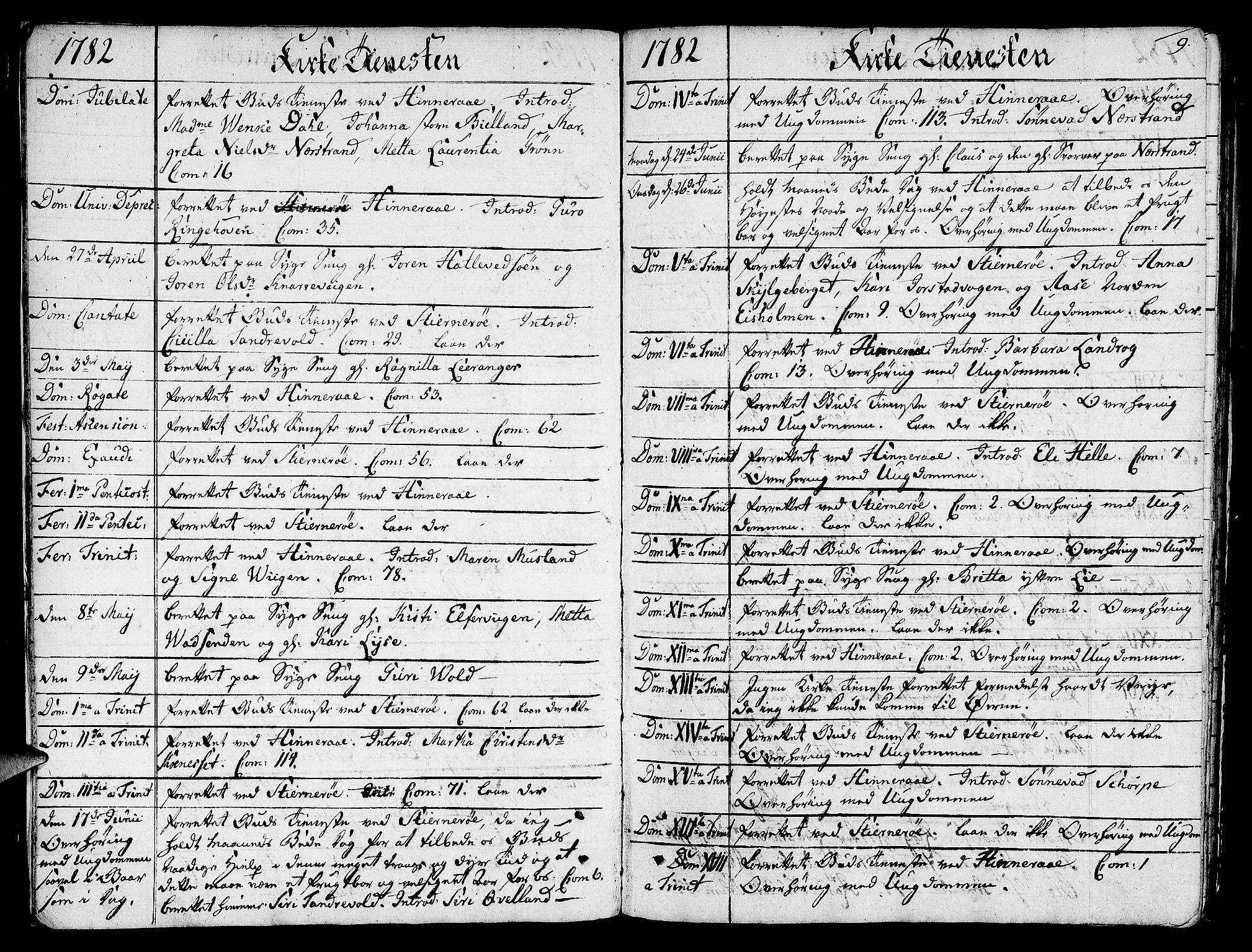 Nedstrand sokneprestkontor, AV/SAST-A-101841/01/IV: Parish register (official) no. A 4, 1779-1795, p. 9