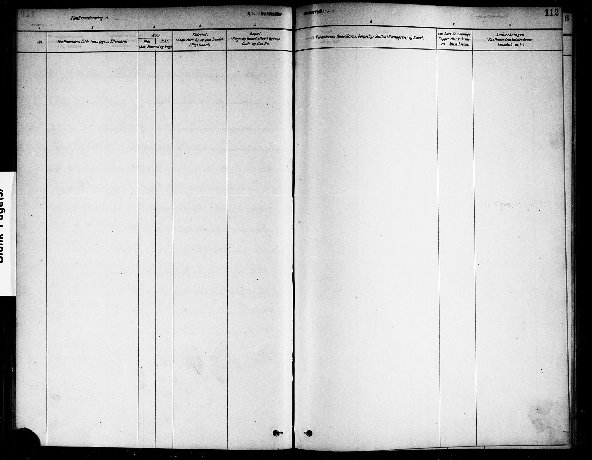 Berg prestekontor Kirkebøker, AV/SAO-A-10902/F/Fa/L0006: Parish register (official) no. I 6, 1878-1887, p. 112