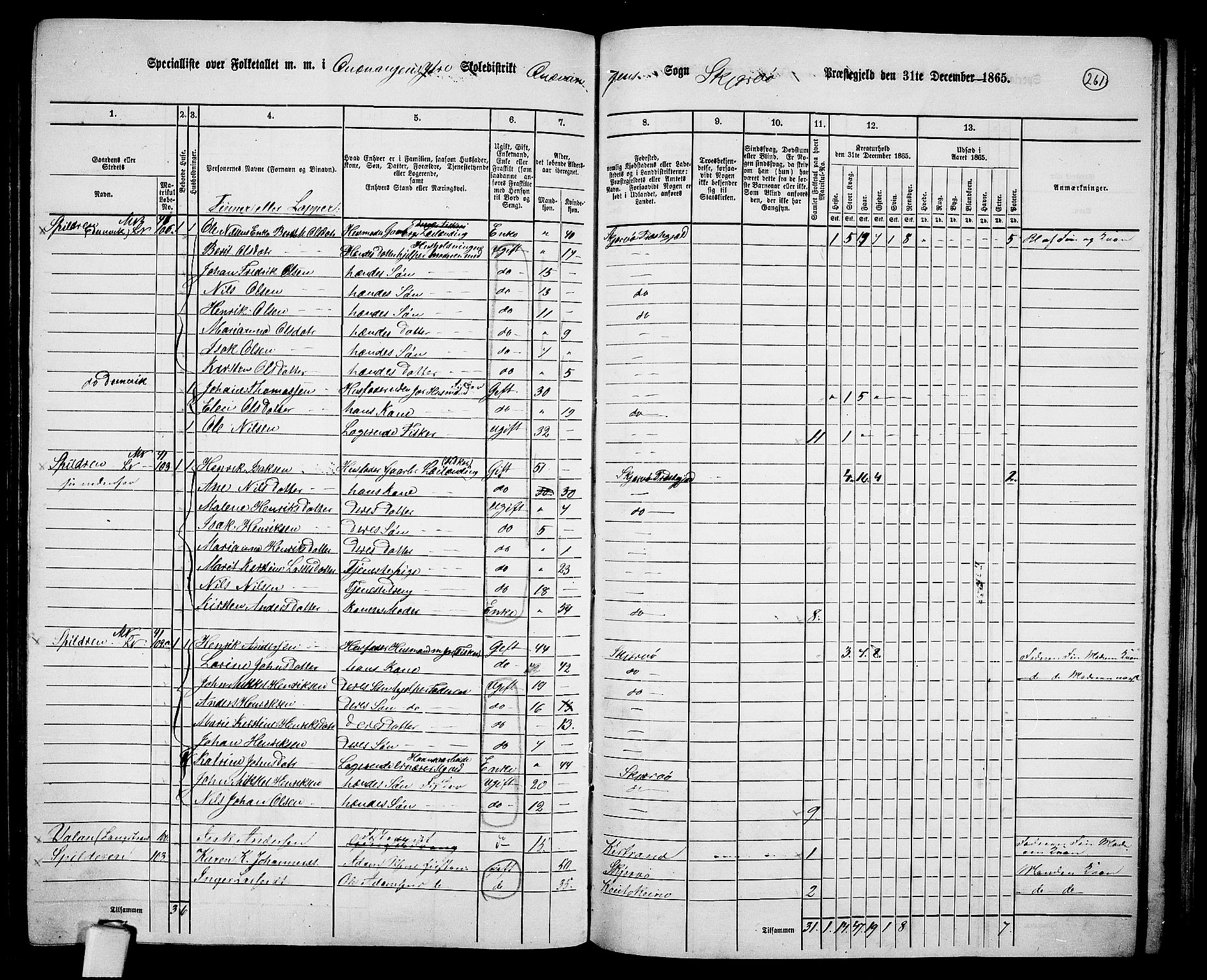 RA, 1865 census for Skjervøy, 1865, p. 137