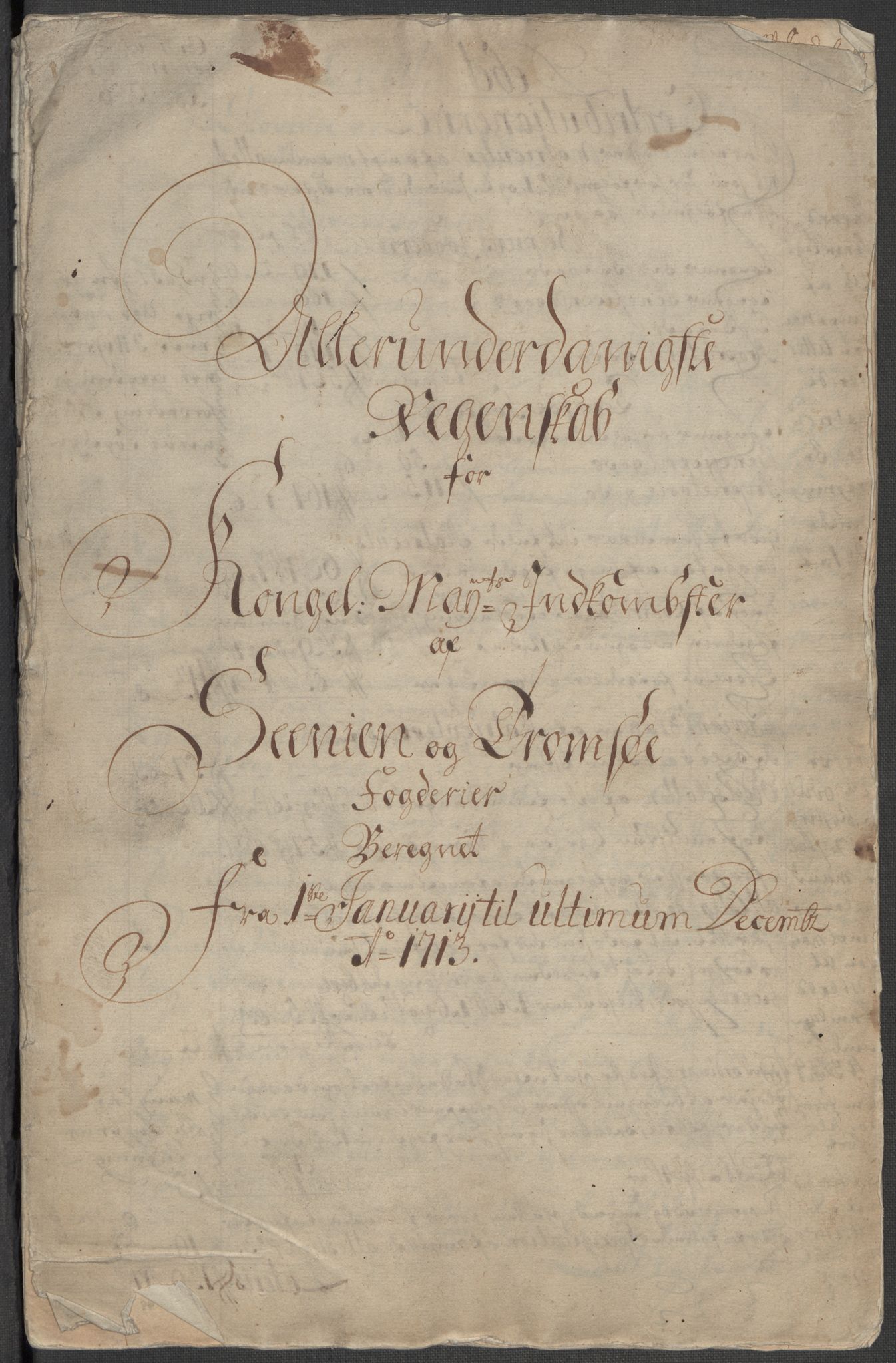 Rentekammeret inntil 1814, Reviderte regnskaper, Fogderegnskap, AV/RA-EA-4092/R68/L4759: Fogderegnskap Senja og Troms, 1713, p. 5