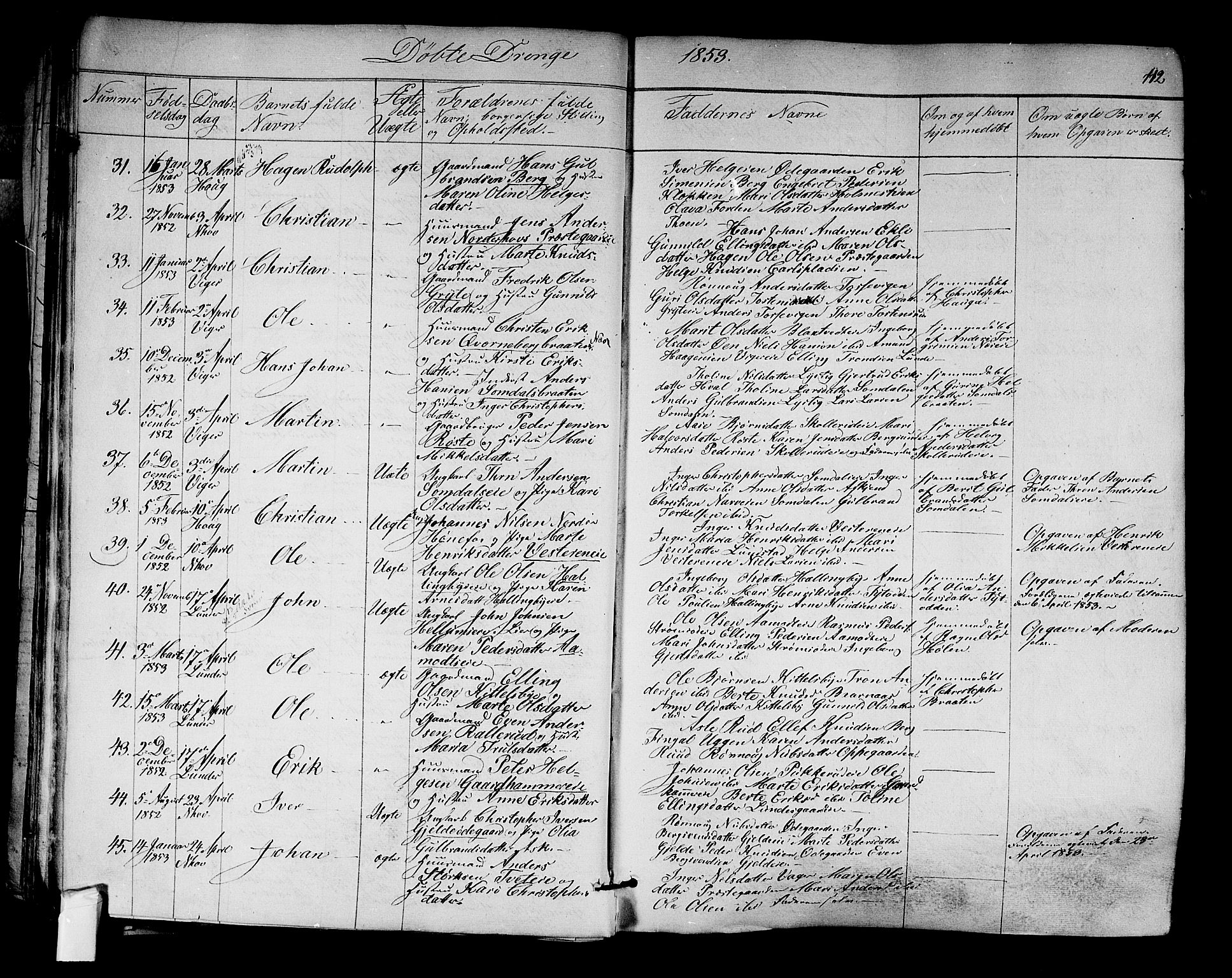 Norderhov kirkebøker, AV/SAKO-A-237/F/Fa/L0011: Parish register (official) no. 11, 1847-1856, p. 112