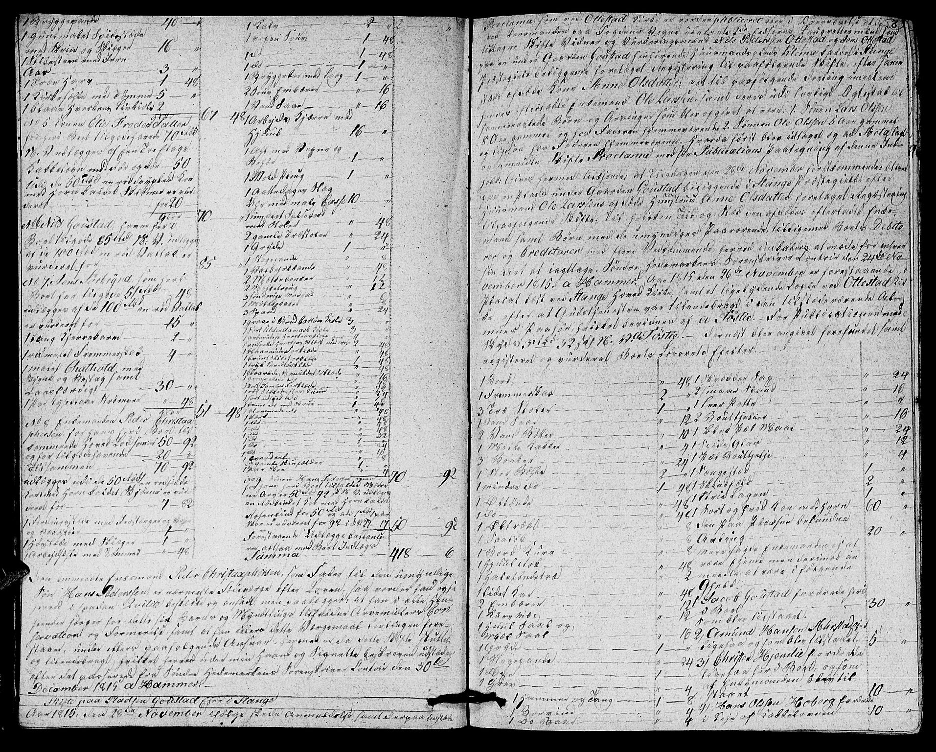 Sør-Hedmark sorenskriveri, AV/SAH-TING-014/J/Ja/Jaa/L0003A: Skifteprotokoll, 1815-1824, p. 7b-8a