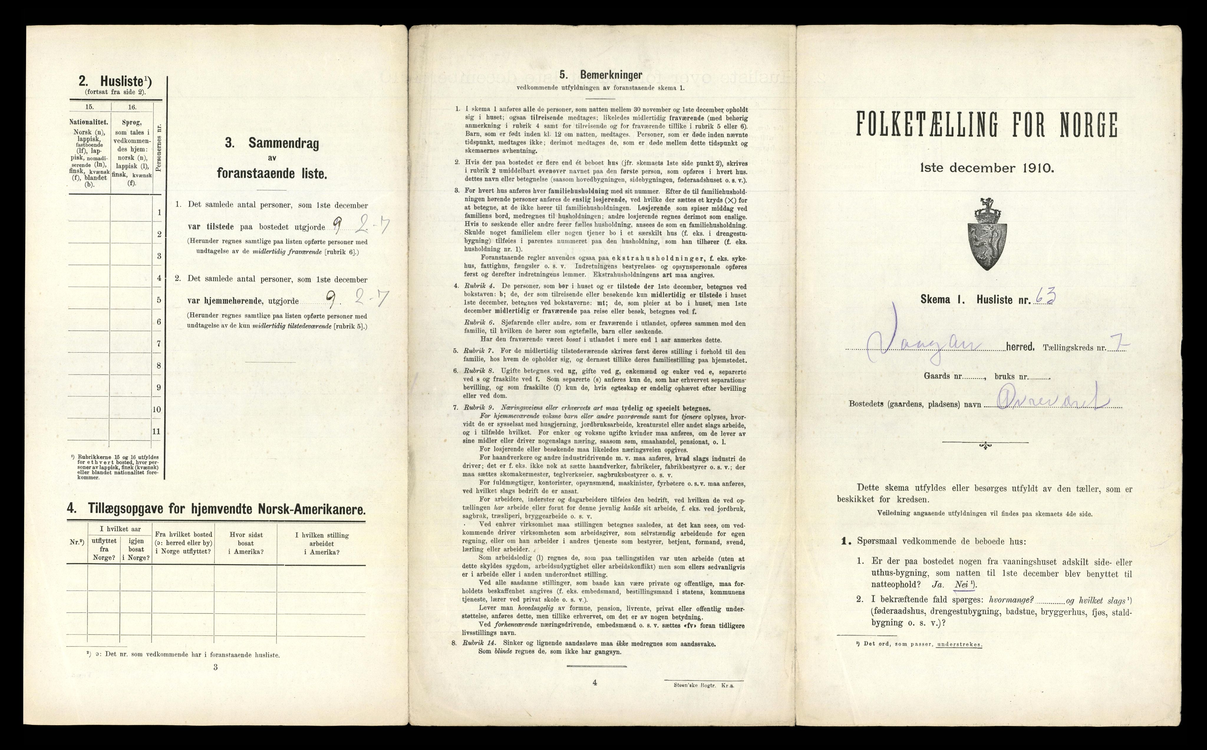 RA, 1910 census for Vågan, 1910, p. 1225