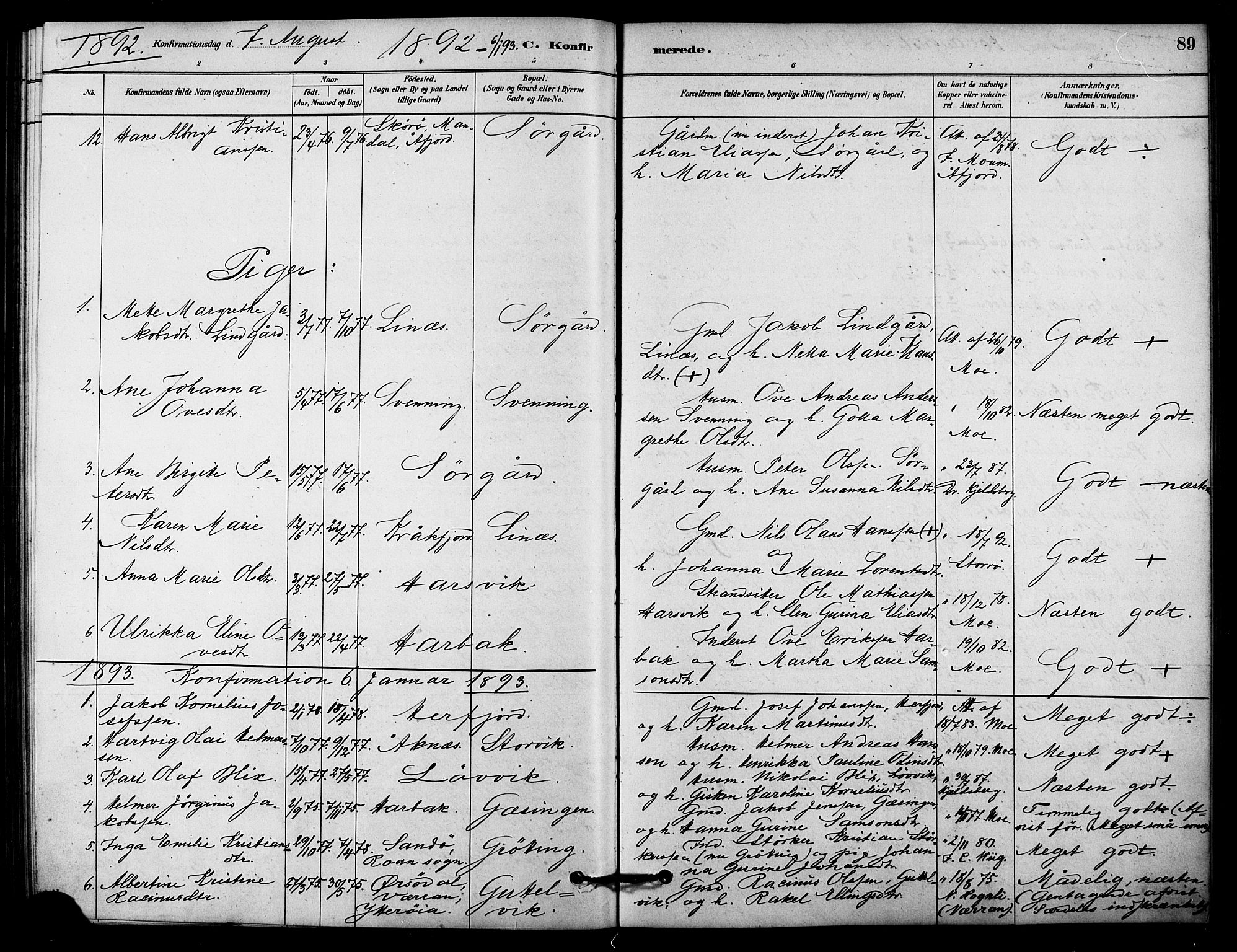 Ministerialprotokoller, klokkerbøker og fødselsregistre - Sør-Trøndelag, SAT/A-1456/656/L0692: Parish register (official) no. 656A01, 1879-1893, p. 89