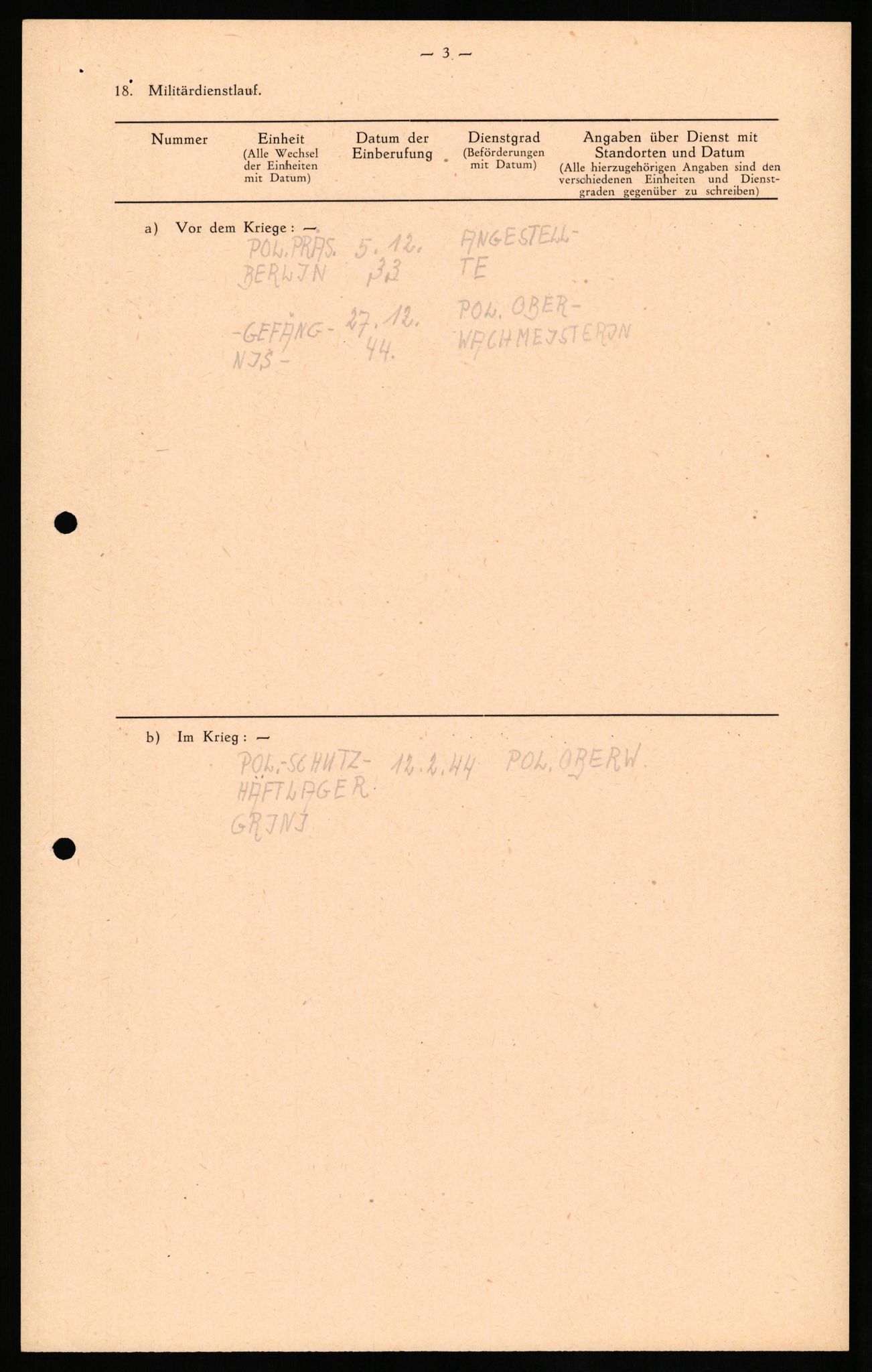 Forsvaret, Forsvarets overkommando II, AV/RA-RAFA-3915/D/Db/L0024: CI Questionaires. Tyske okkupasjonsstyrker i Norge. Tyskere., 1945-1946, p. 116