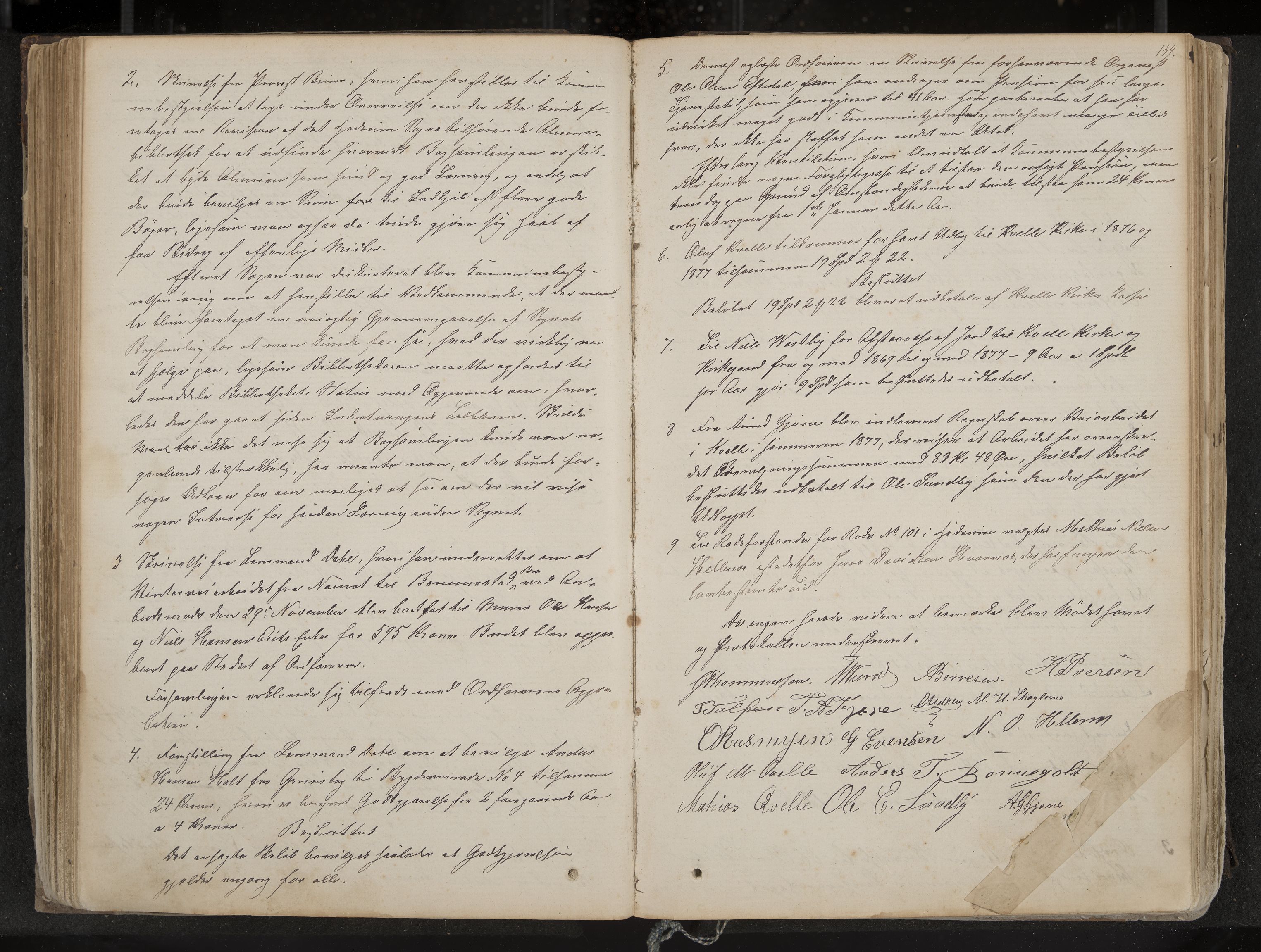 Hedrum formannskap og sentraladministrasjon, IKAK/0727021/A/Aa/L0003: Møtebok, 1867-1888, p. 149