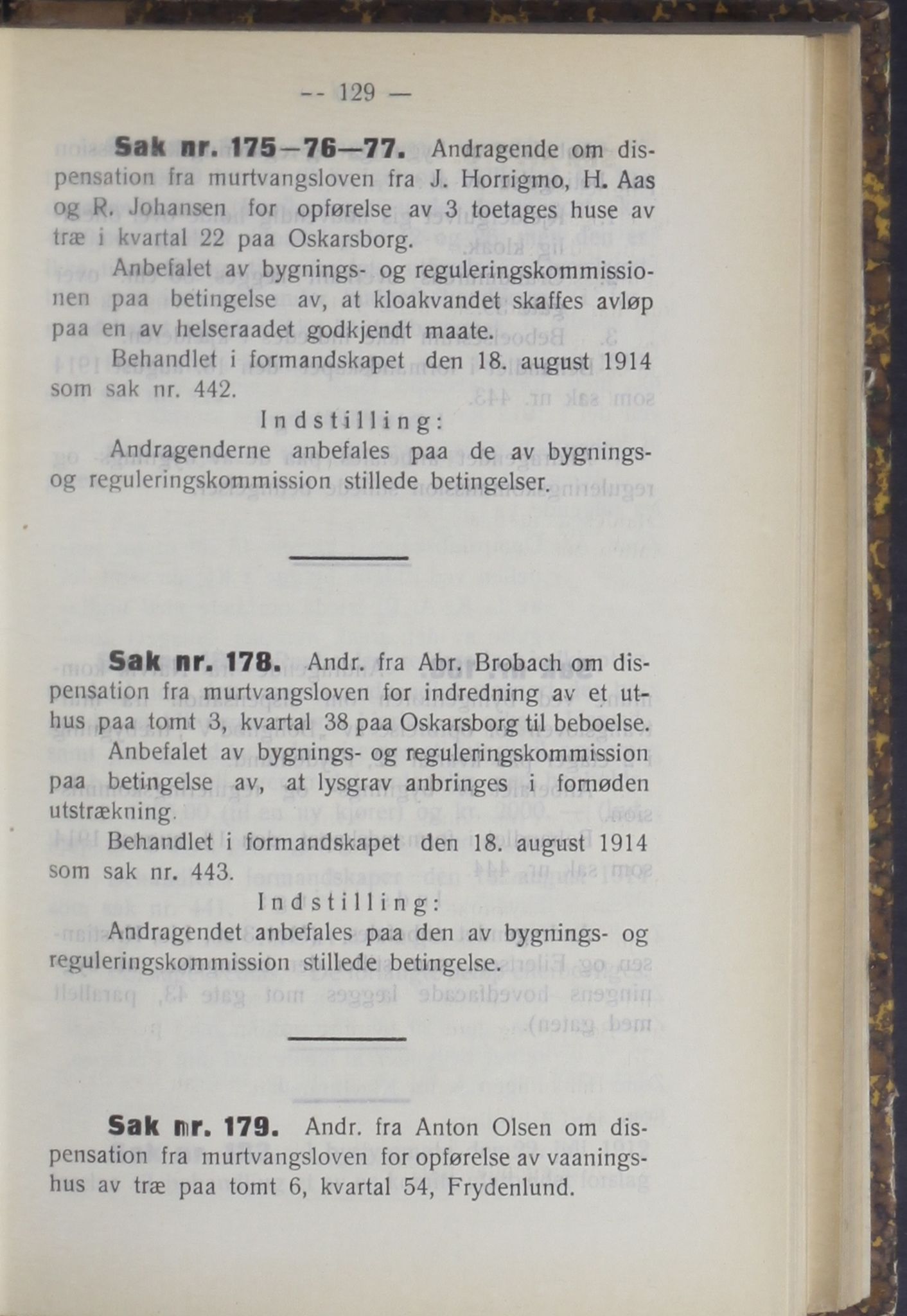 Narvik kommune. Formannskap , AIN/K-18050.150/A/Ab/L0004: Møtebok, 1914