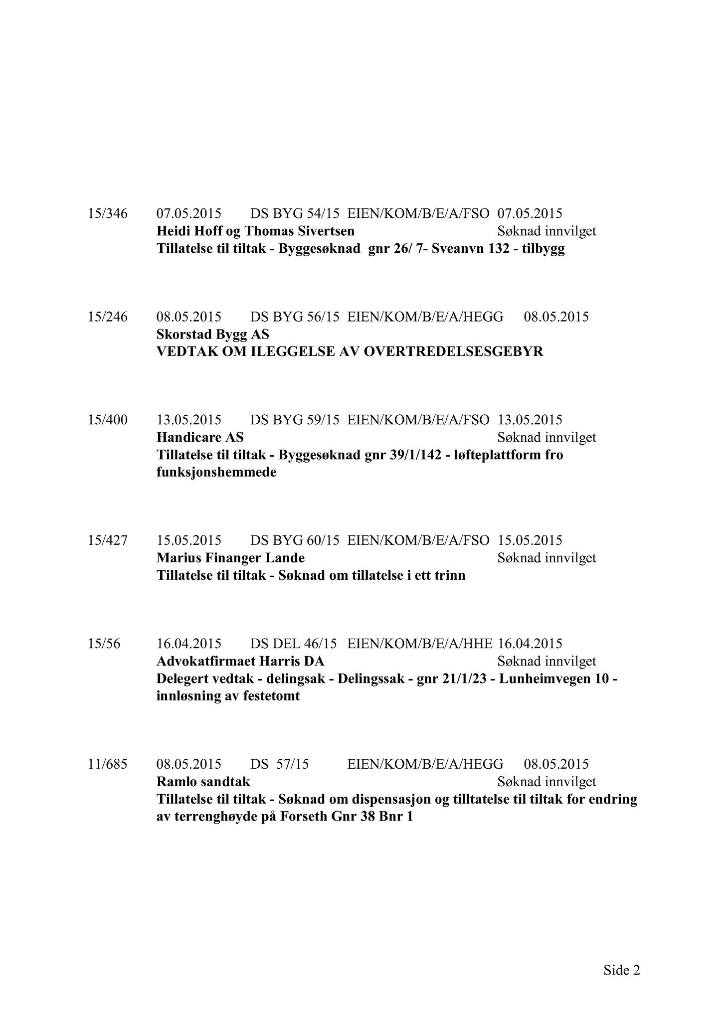 Klæbu Kommune, TRKO/KK/02-FS/L008: Formannsskapet - Møtedokumenter, 2015, p. 1803