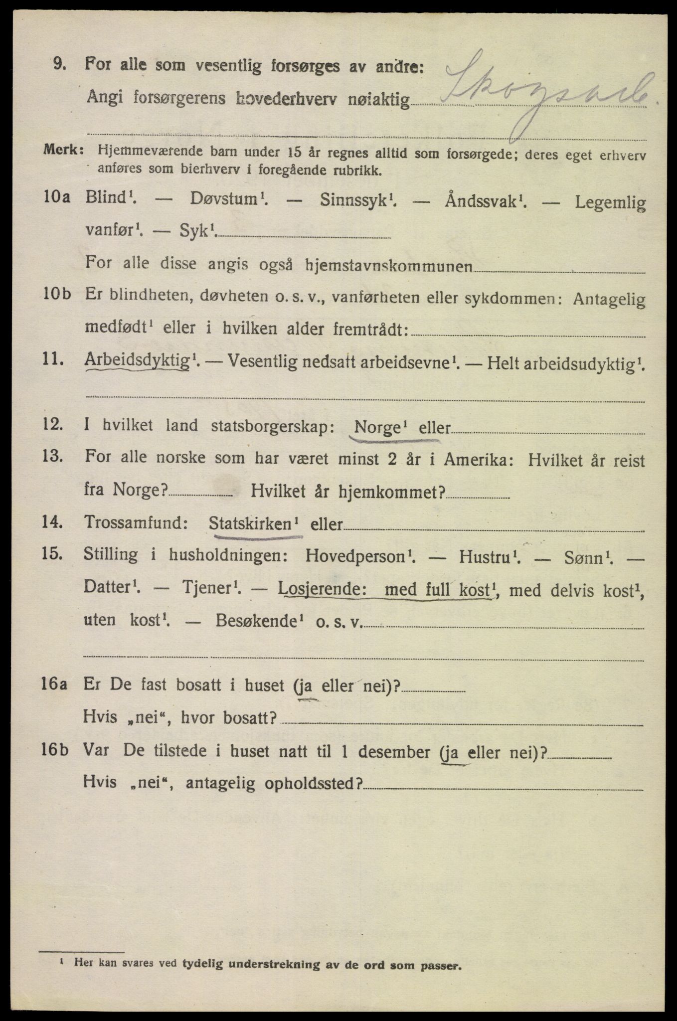 SAK, 1920 census for Herefoss, 1920, p. 571