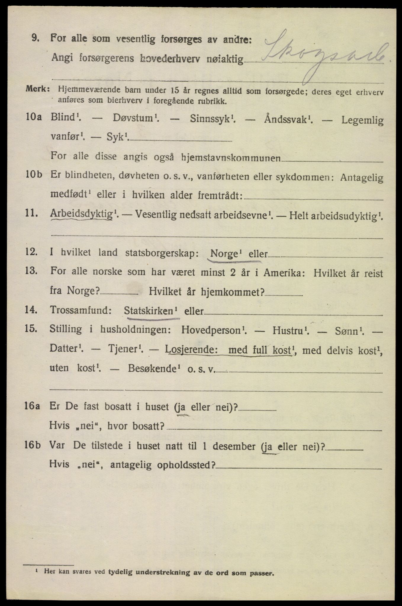 SAK, 1920 census for Herefoss, 1920, p. 571