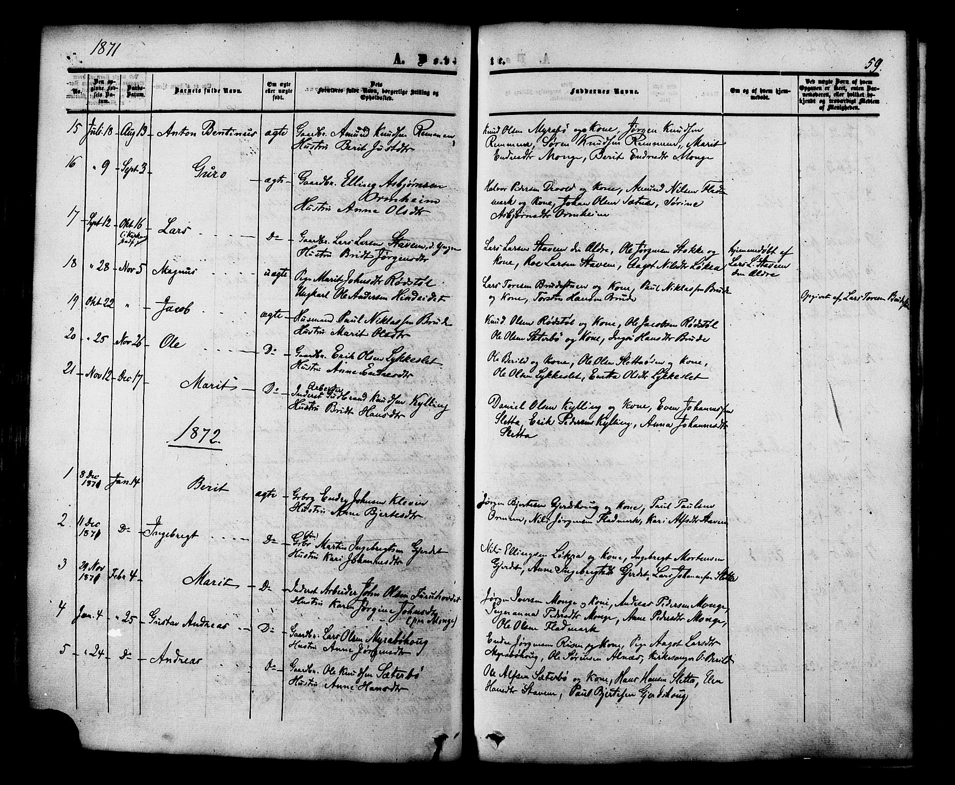 Ministerialprotokoller, klokkerbøker og fødselsregistre - Møre og Romsdal, SAT/A-1454/546/L0594: Parish register (official) no. 546A02, 1854-1882, p. 59
