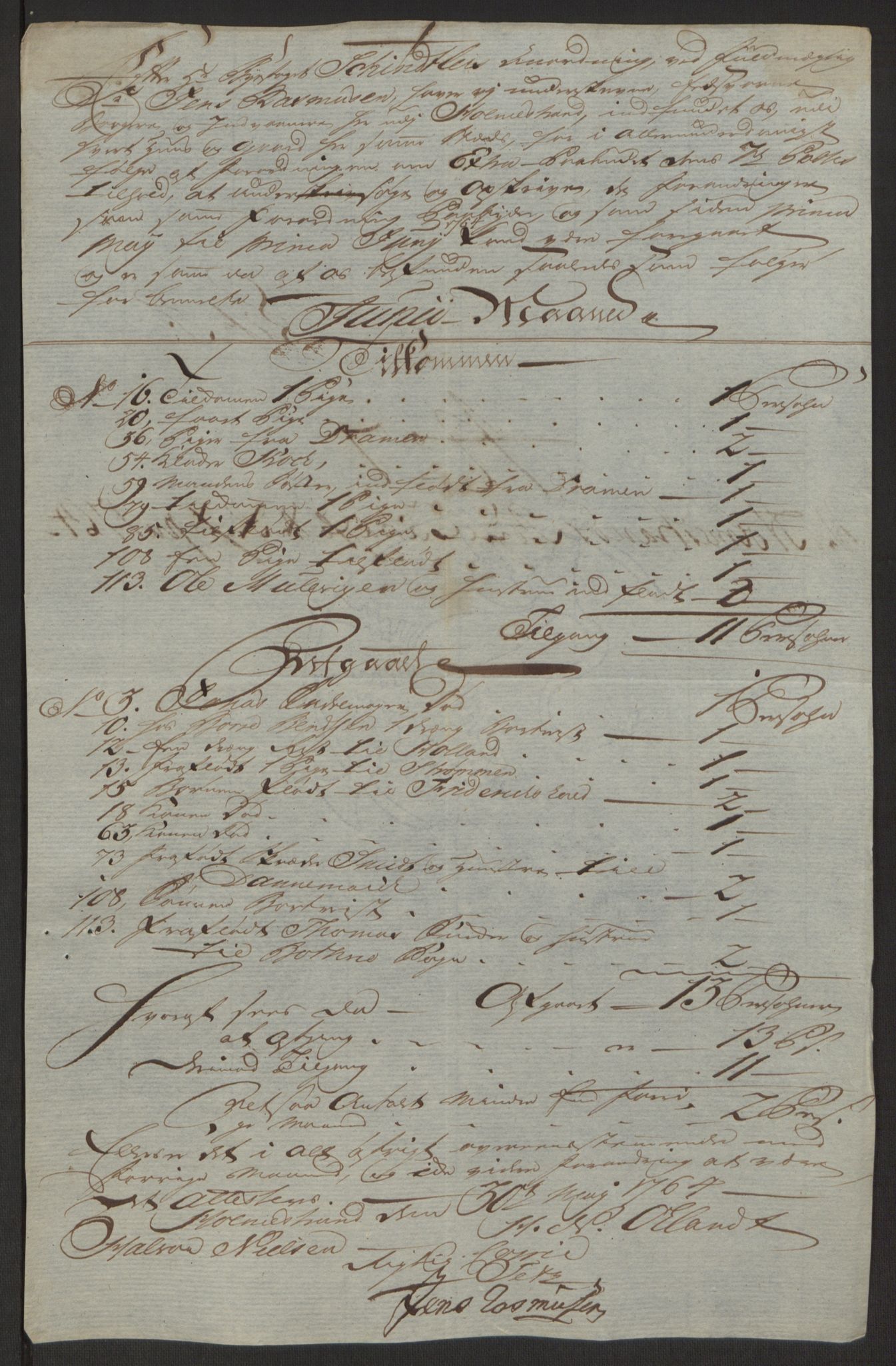 Rentekammeret inntil 1814, Reviderte regnskaper, Byregnskaper, AV/RA-EA-4066/R/Rh/L0163/0001: [H4] Kontribusjonsregnskap / Ekstraskatt, Holmestrand, 1762-1772, p. 153