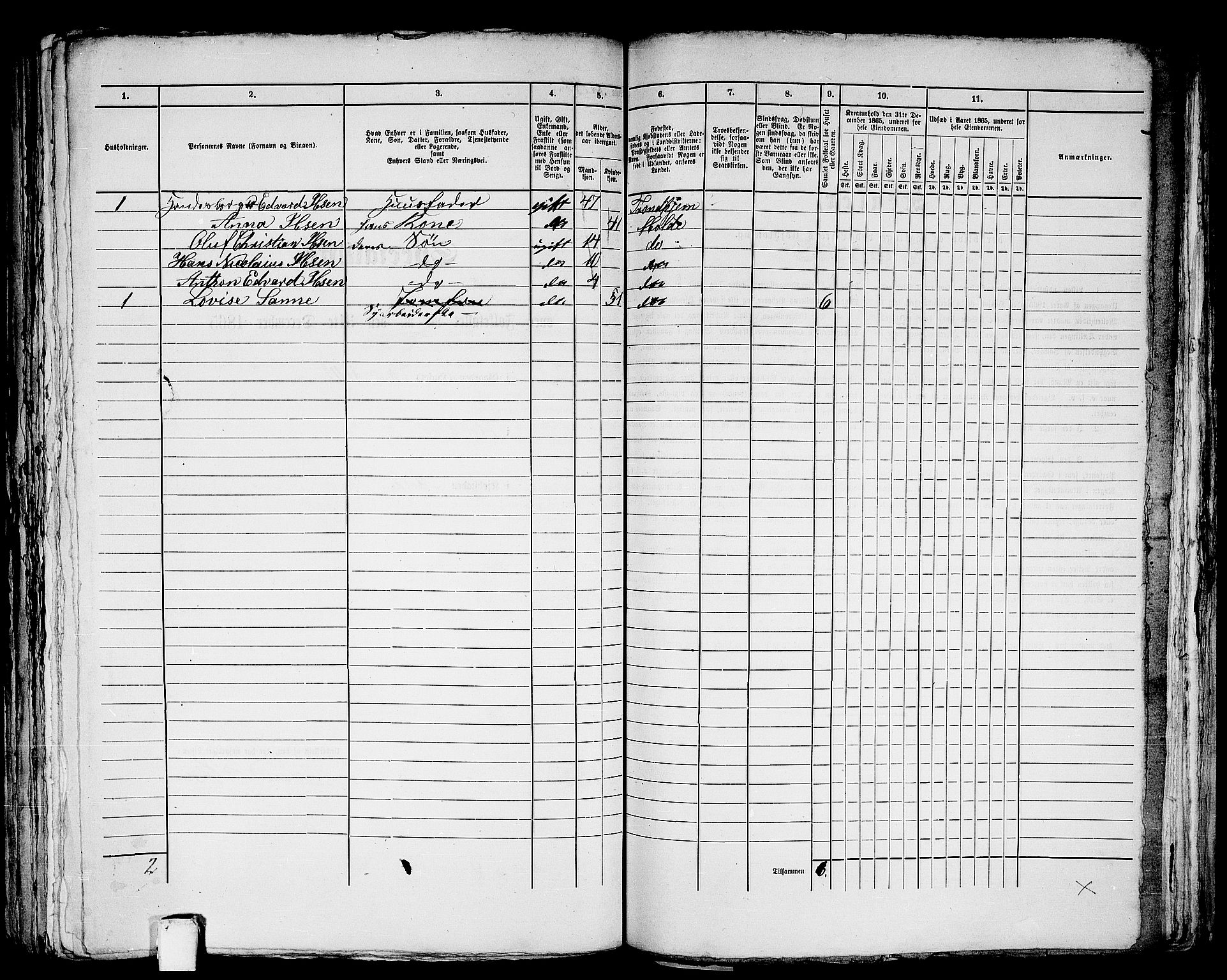 RA, 1865 census for Molde, 1865, p. 295