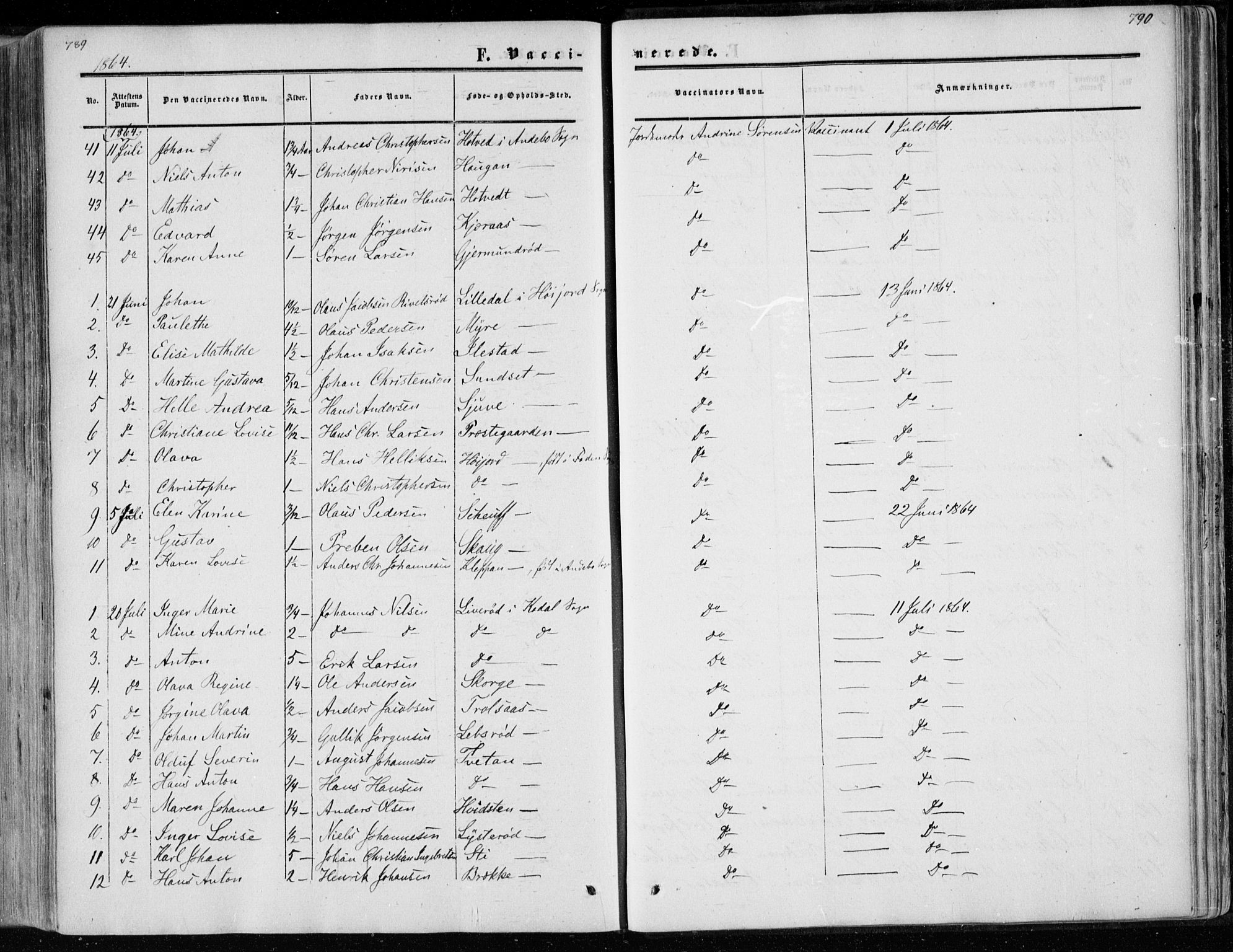 Andebu kirkebøker, AV/SAKO-A-336/F/Fa/L0005: Parish register (official) no. I 5, 1857-1870, p. 789-790