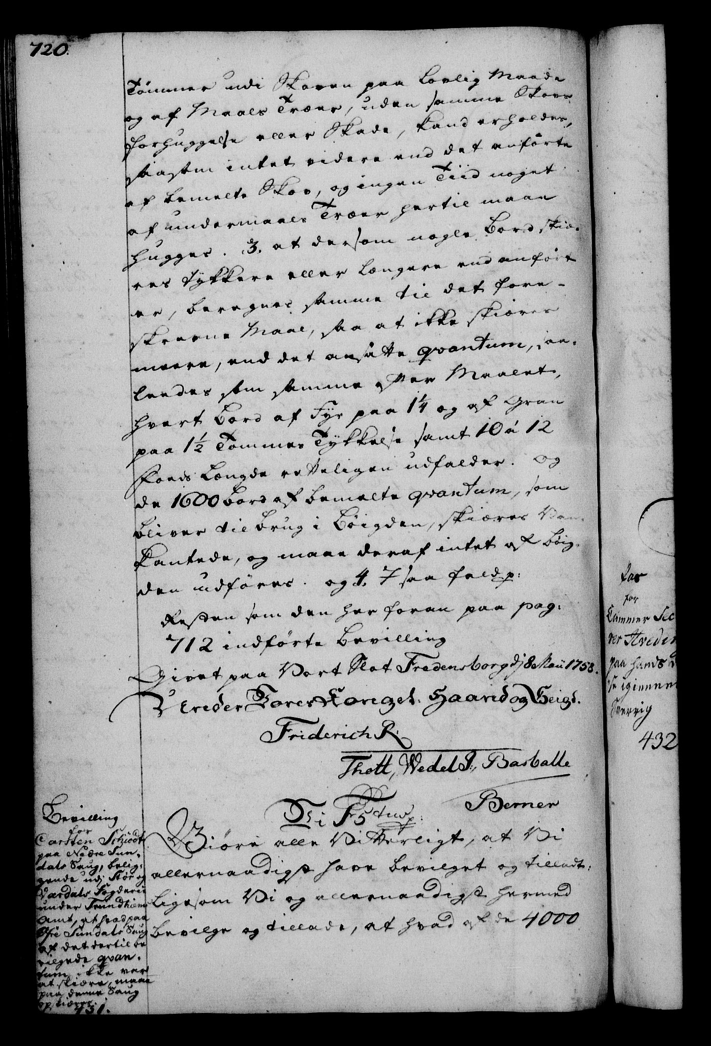 Rentekammeret, Kammerkanselliet, RA/EA-3111/G/Gg/Gga/L0006: Norsk ekspedisjonsprotokoll med register (merket RK 53.6), 1749-1759, p. 720