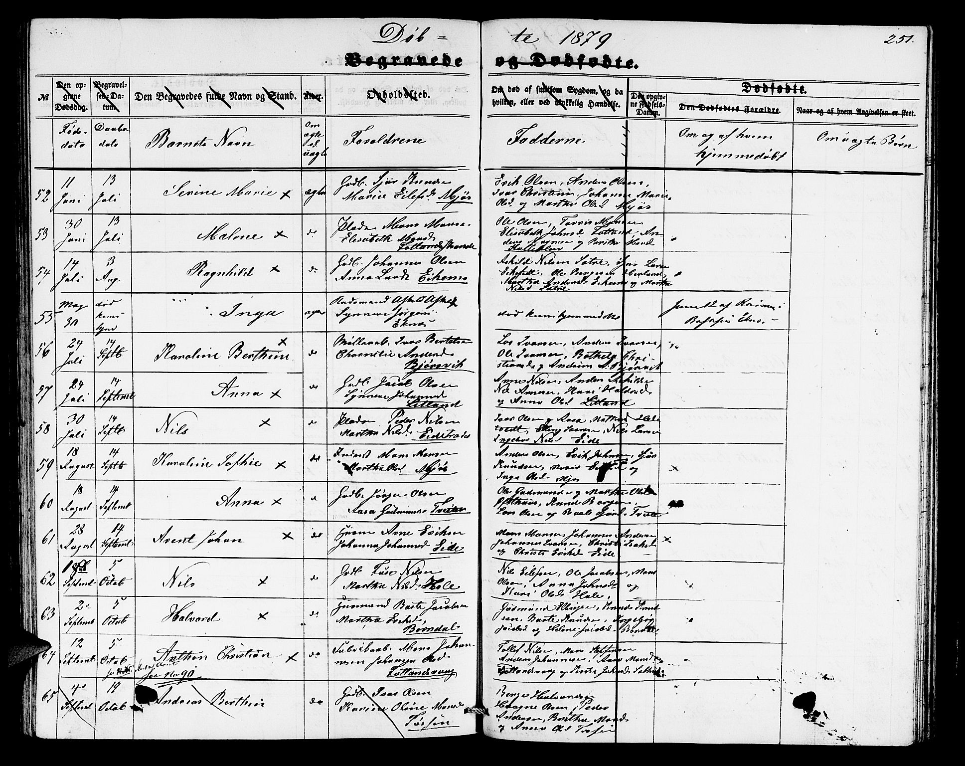 Hosanger sokneprestembete, AV/SAB-A-75801/H/Hab: Parish register (copy) no. A 2, 1857-1881, p. 251