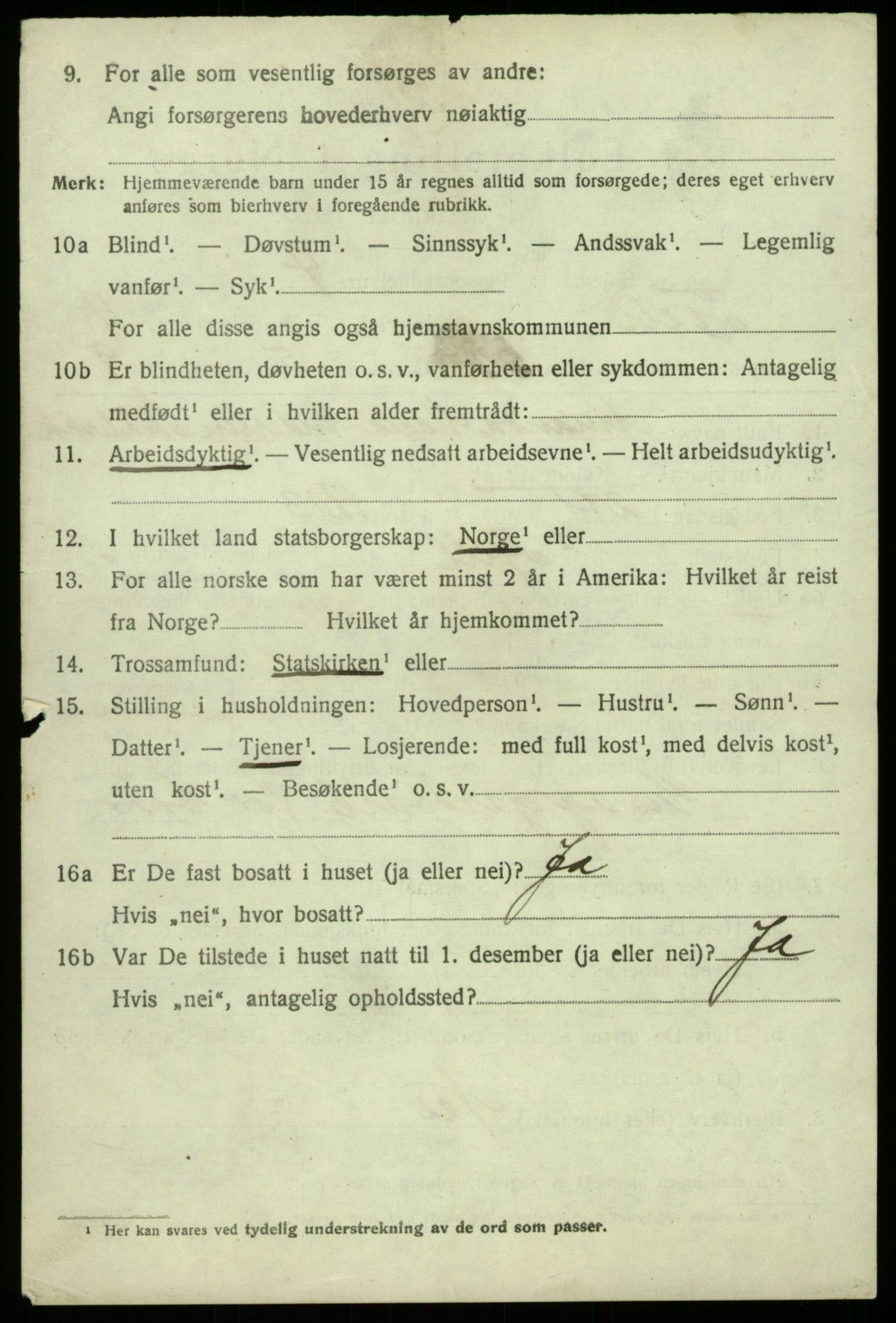 SAB, 1920 census for Fjell, 1920, p. 4441