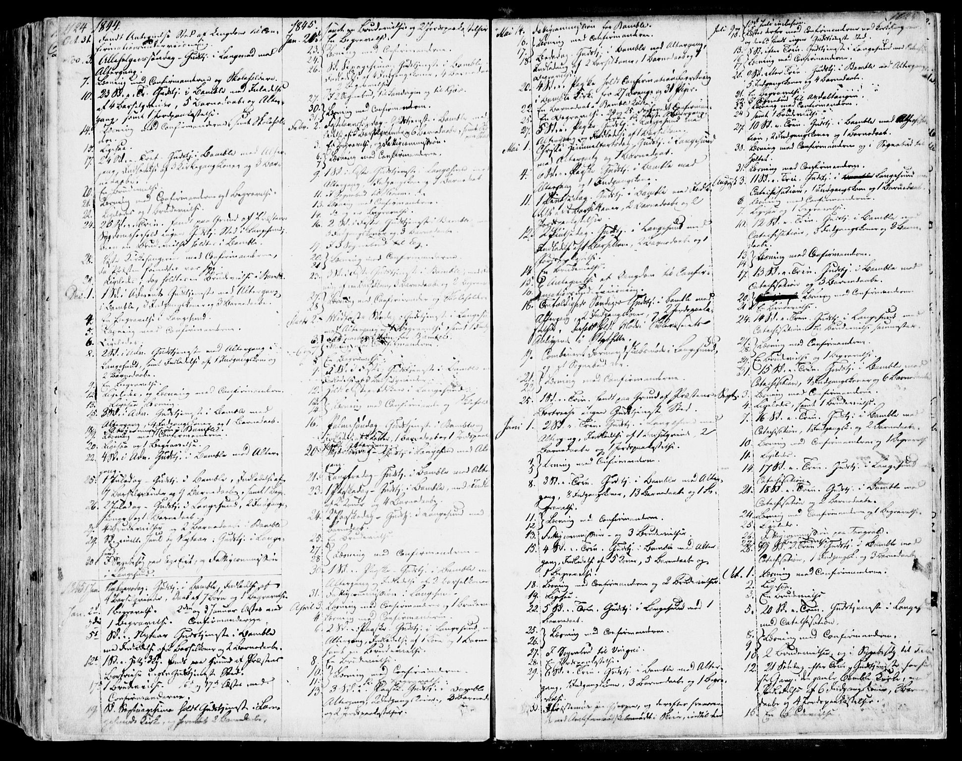Bamble kirkebøker, SAKO/A-253/F/Fa/L0004: Parish register (official) no. I 4, 1834-1853, p. 1124-1125