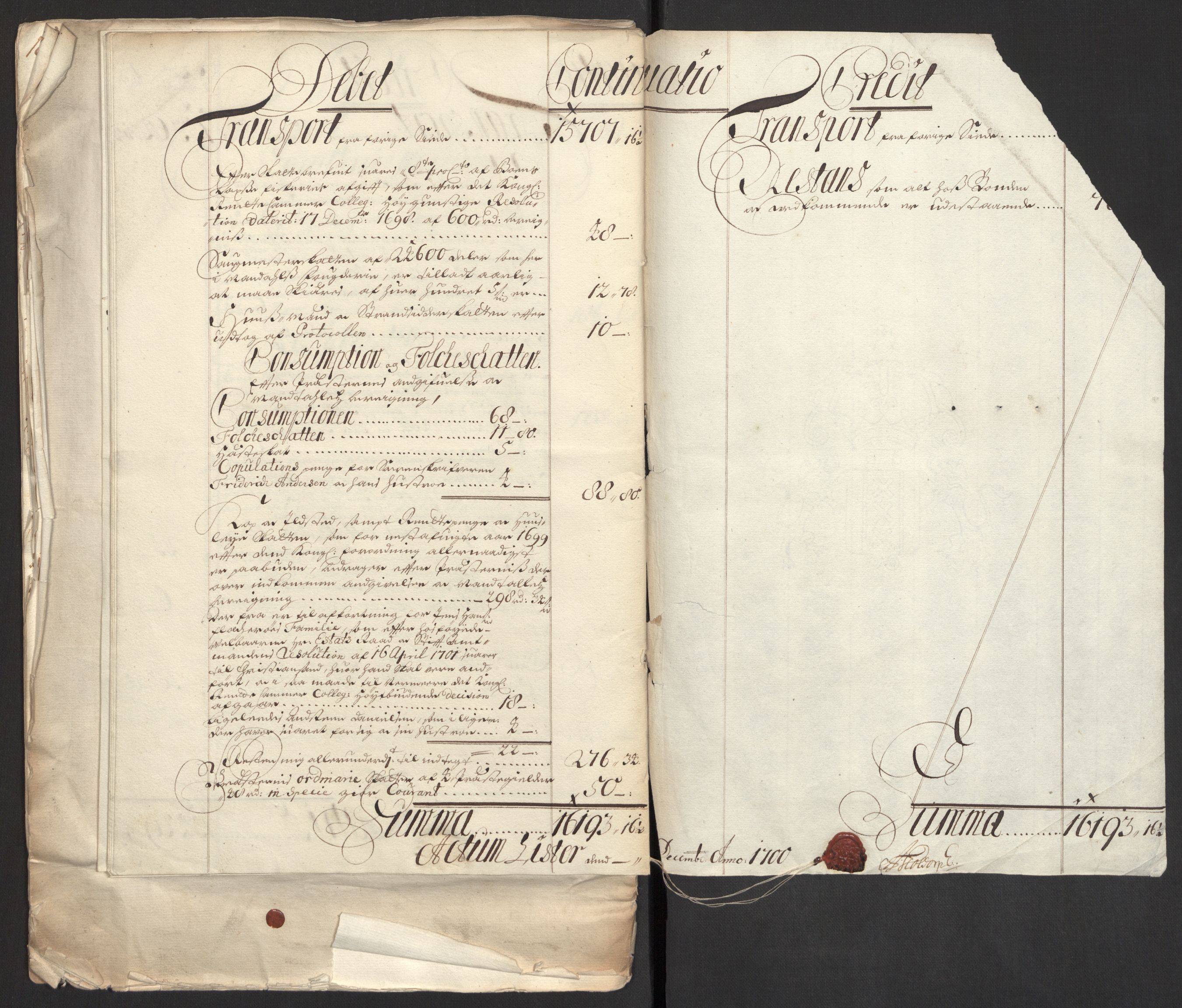 Rentekammeret inntil 1814, Reviderte regnskaper, Fogderegnskap, AV/RA-EA-4092/R43/L2548: Fogderegnskap Lista og Mandal, 1700, p. 23