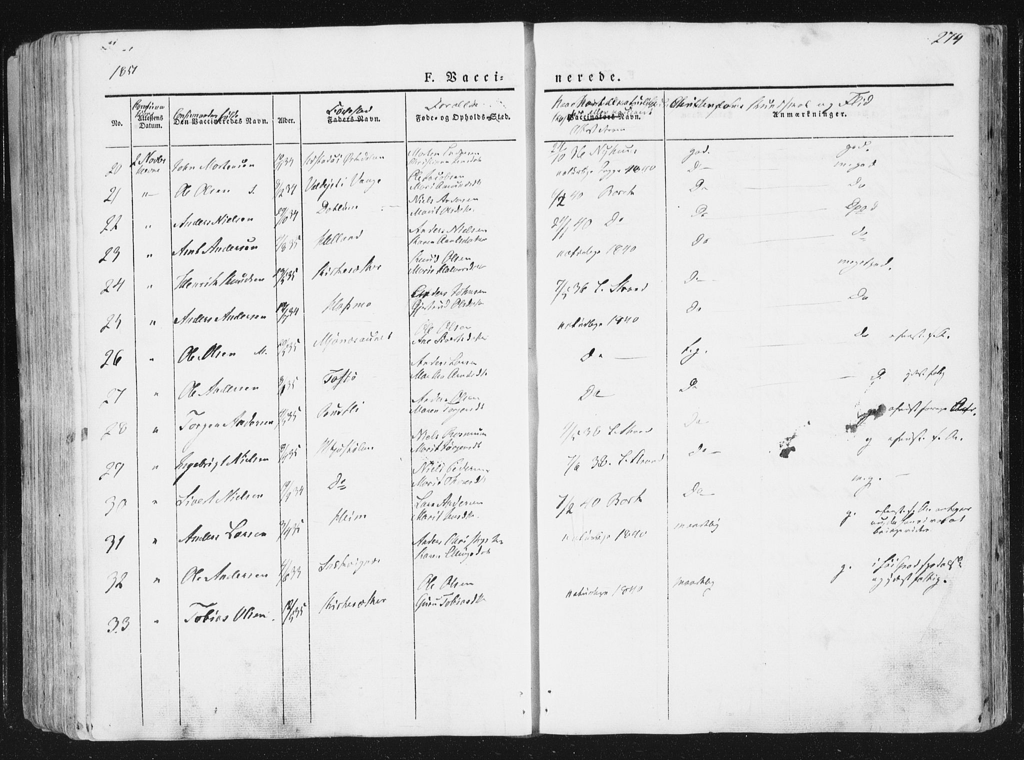 Ministerialprotokoller, klokkerbøker og fødselsregistre - Sør-Trøndelag, SAT/A-1456/630/L0493: Parish register (official) no. 630A06, 1841-1851, p. 274
