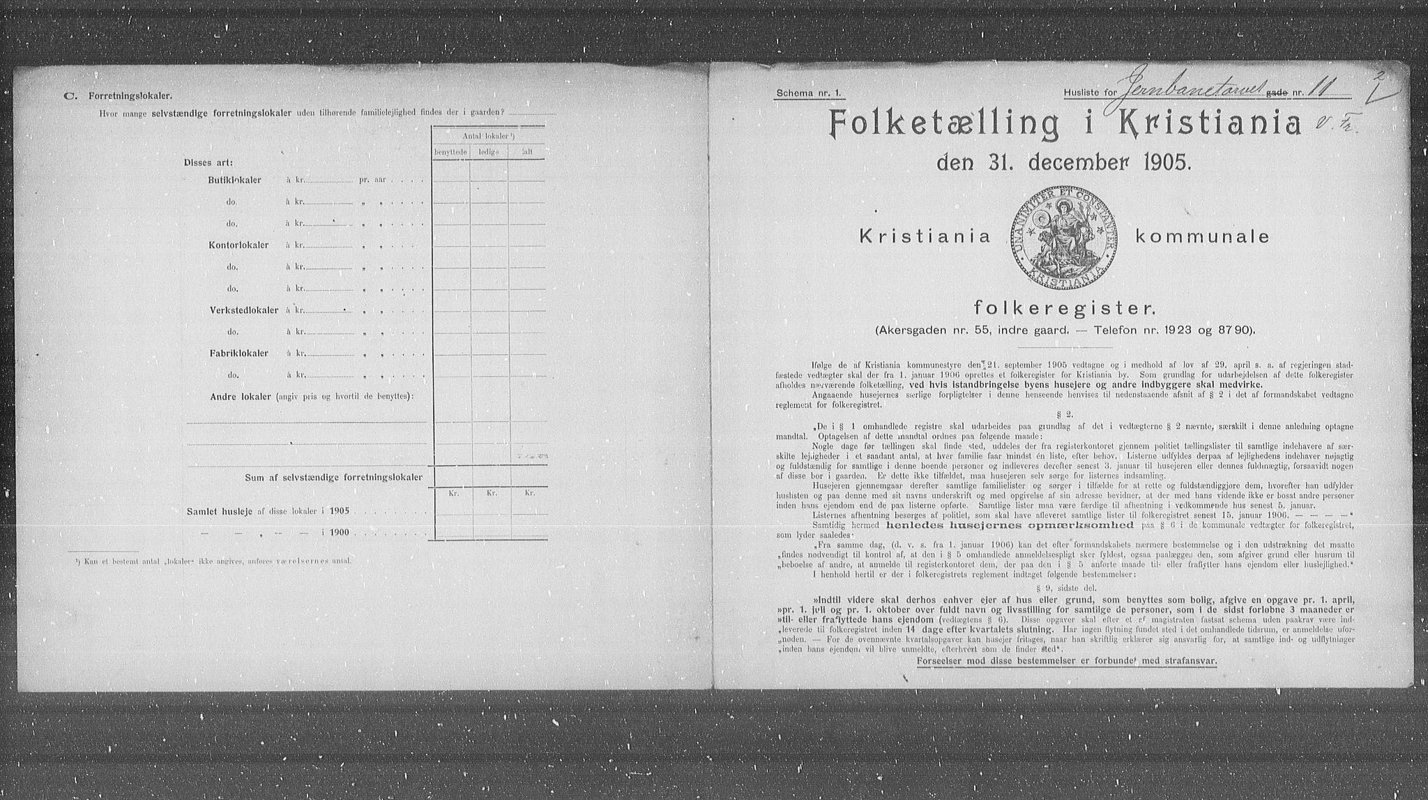 OBA, Municipal Census 1905 for Kristiania, 1905, p. 24618